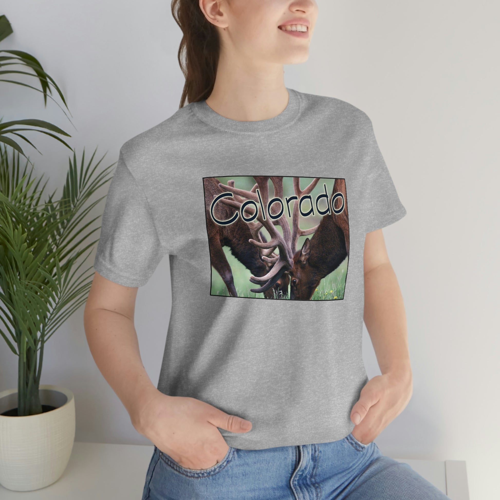 Colorado Elk Unisex Jersey Short Sleeve Tee Tshirt T-shirt