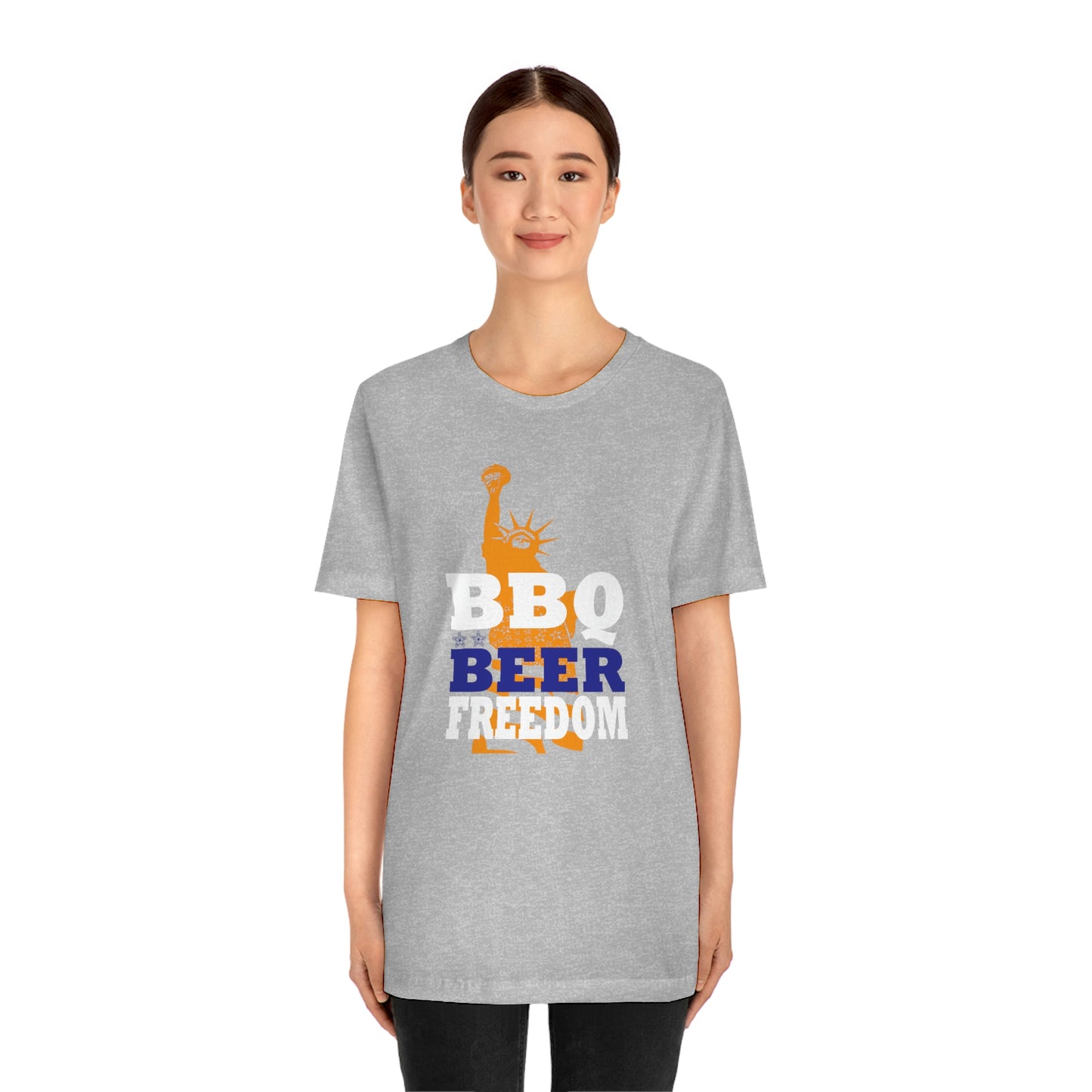 BBQ Beer Freedom Unisex Jersey Short Sleeve Tee