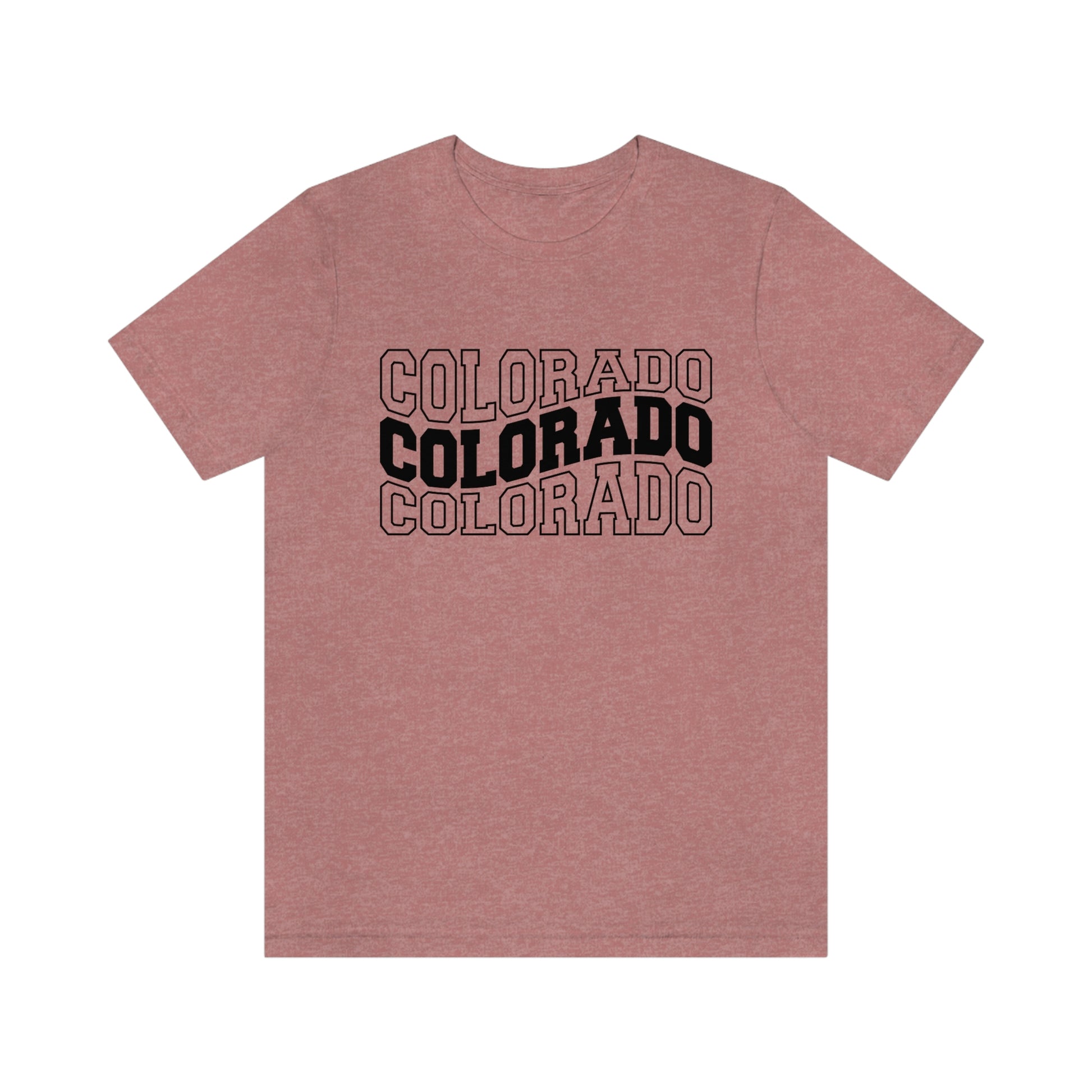 Colorado Varsity Wavy Unisex Jersey Short Sleeve Tee Tshirt T-shirt