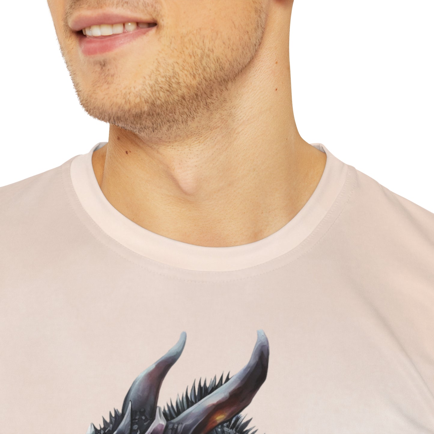 Dragon & Skull on Watercolor Background T-shirt