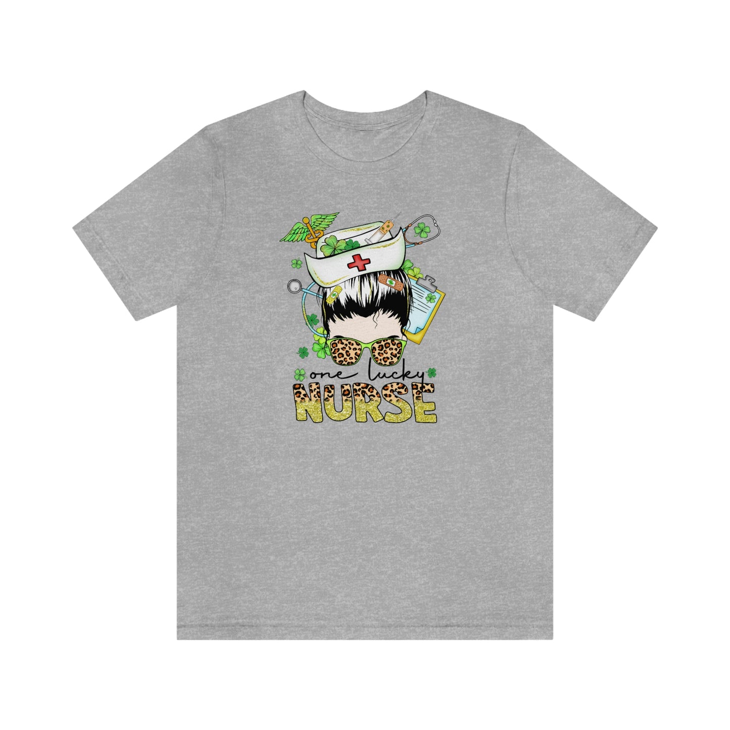 One Lucky Nurse Hat St. Patrick's Day Unisex Jersey Short Sleeve Tee