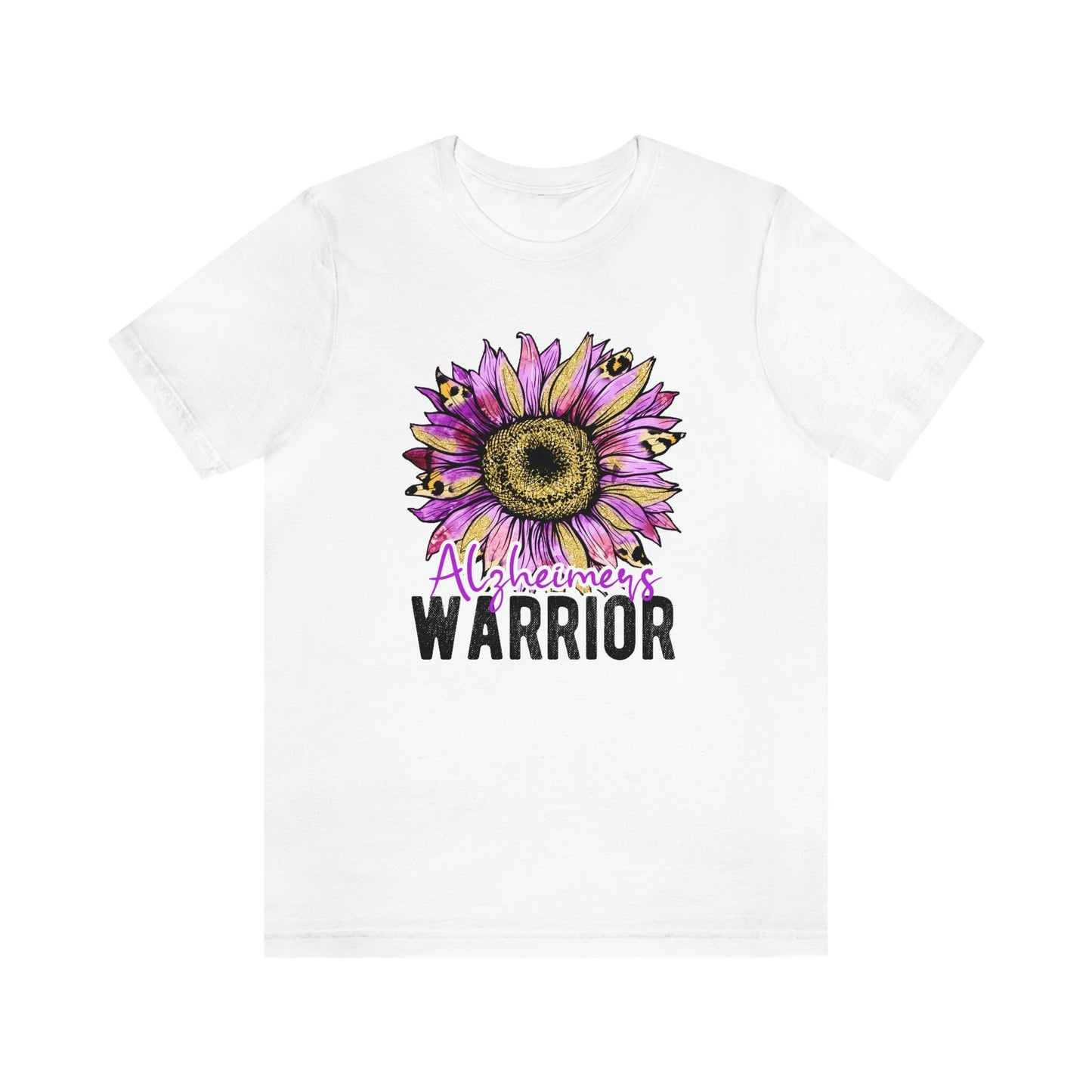 Alzheimer's Warrior Print Unisex Jersey Short Sleeve Tee