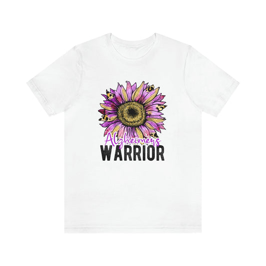Alzheimer's Warrior Print Unisex Jersey Short Sleeve Tee