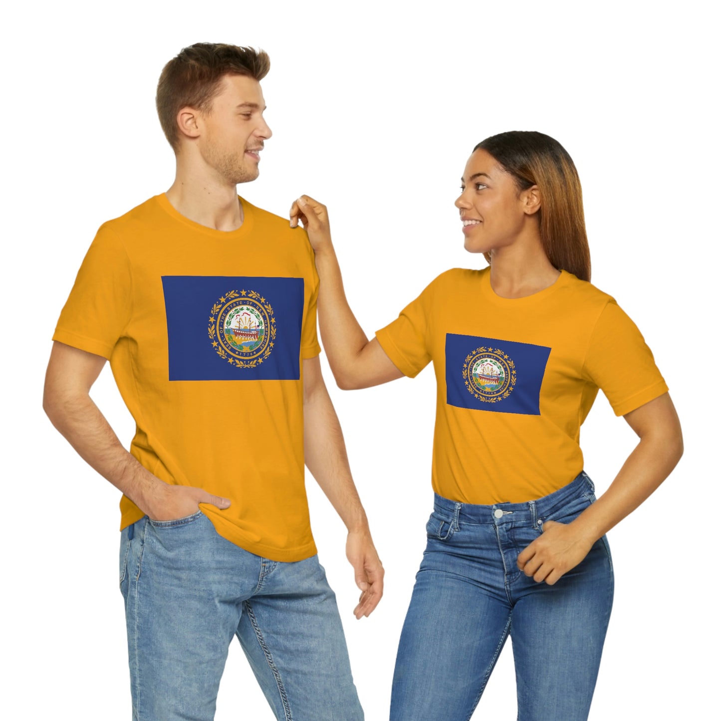 New Hampshire Flag Unisex Jersey Short Sleeve Tee Tshirt T-shirt