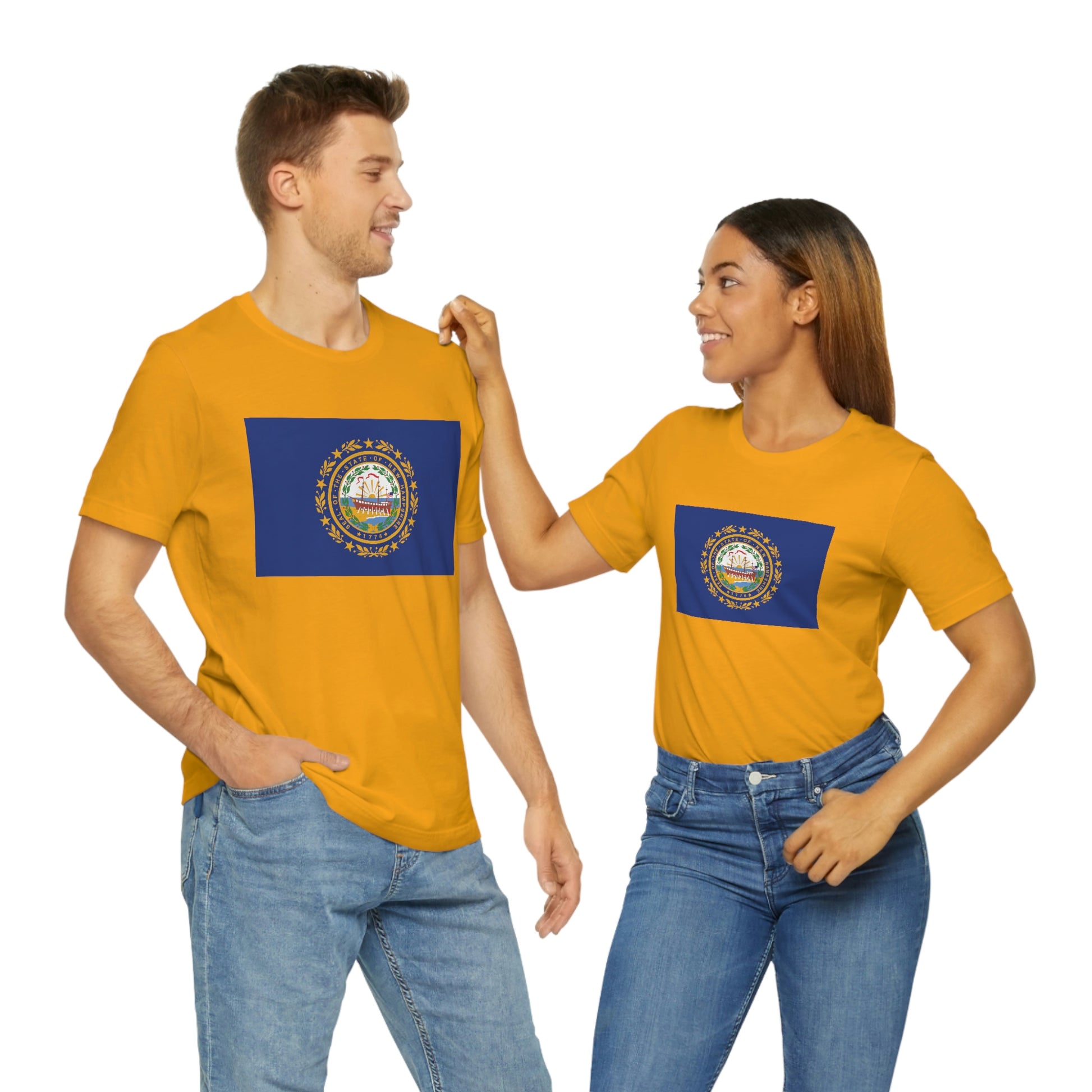 New Hampshire Flag Unisex Jersey Short Sleeve Tee Tshirt T-shirt
