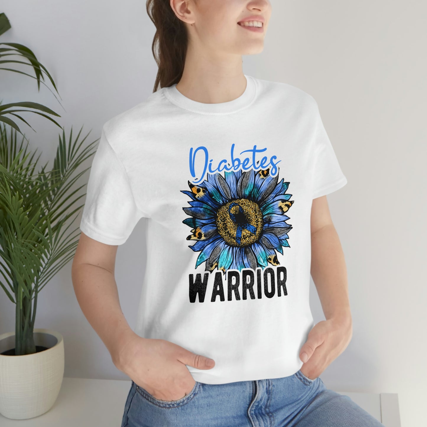 Diabetes Warrior Diabetes Awareness Print Unisex Jersey Short Sleeve Tee