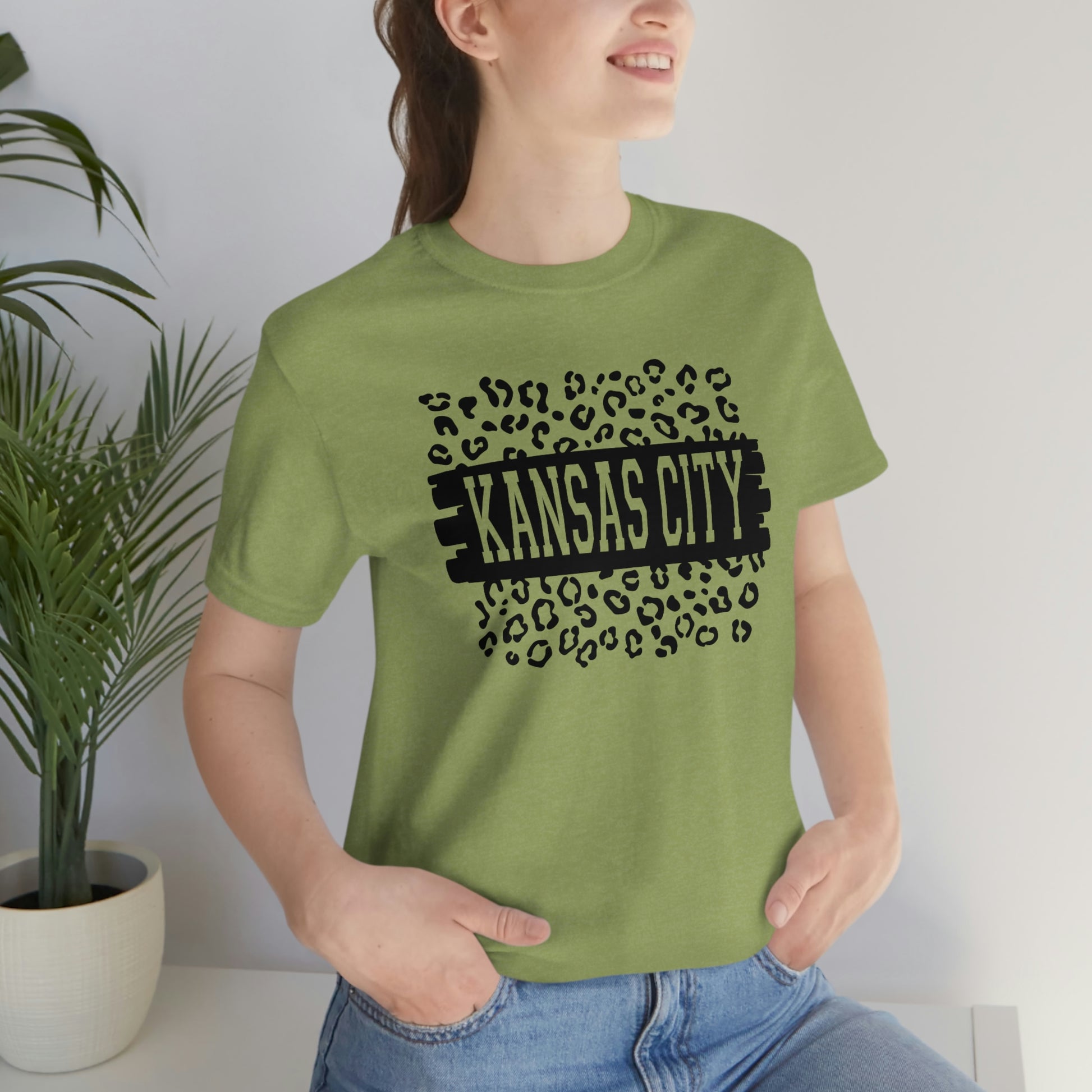 Kansas City Leopard Print Short Sleeve T-shirt
