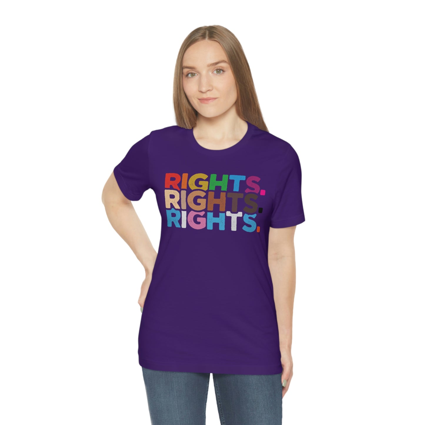 Rights. Rights. Rights. LGBTQIA Unisex Jersey Short Sleeve Tee