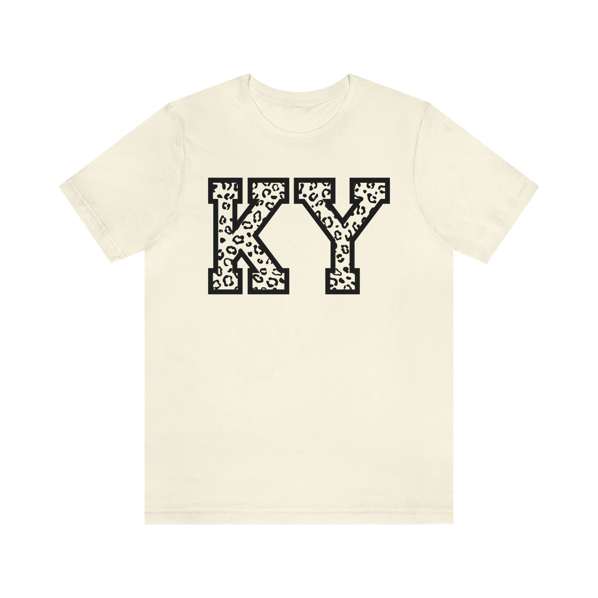 Kentucky KY Leopard Print Letters Short Sleeve T-shirt