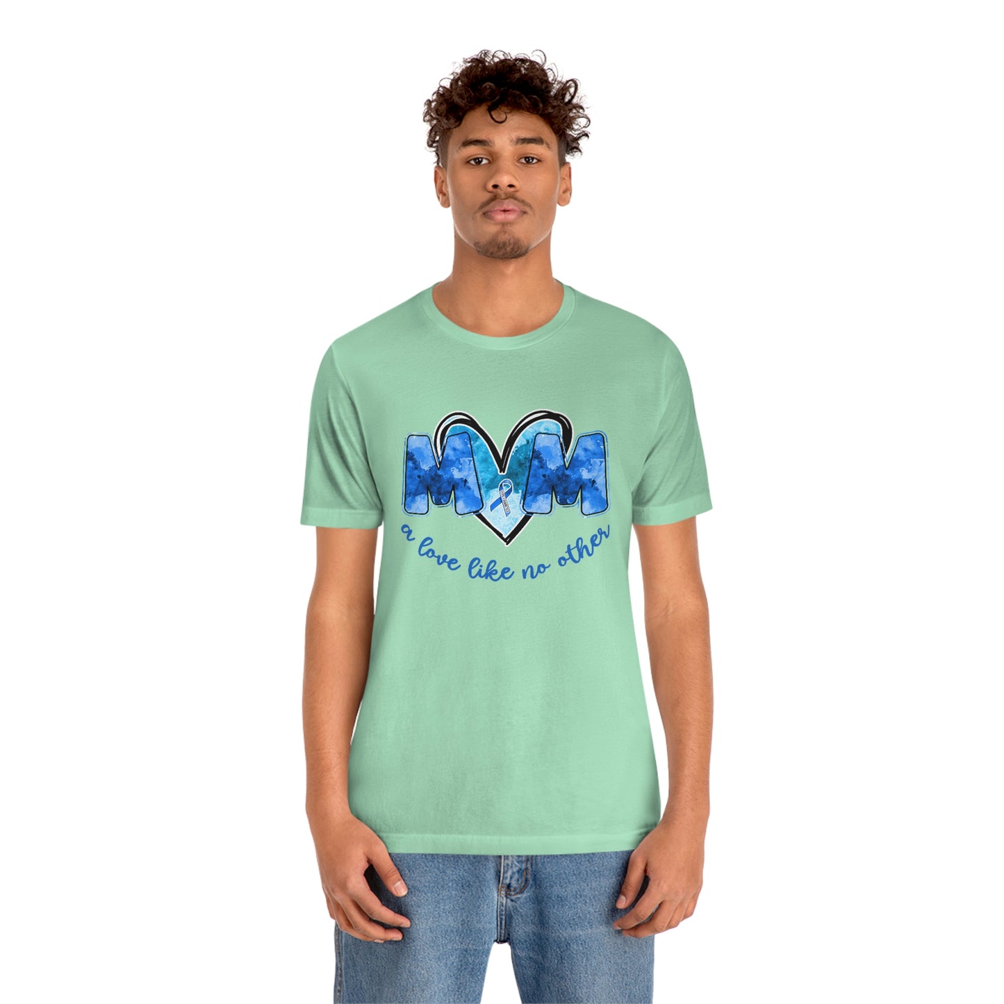 Mom A Love Like No Other Diabetes Awareness Print Unisex Jersey Short Sleeve Tee
