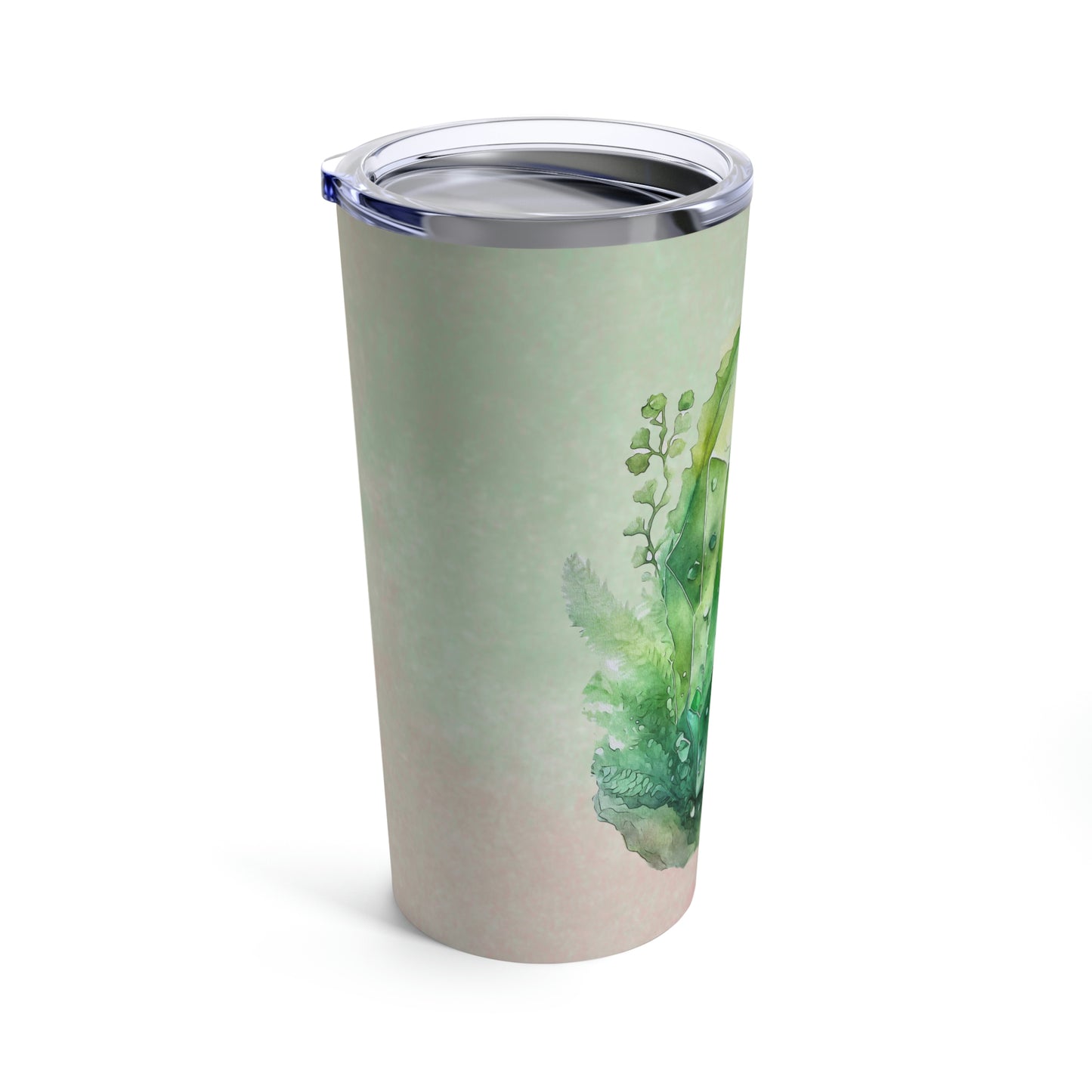 Green Crystal Watercolor Tumbler 20oz