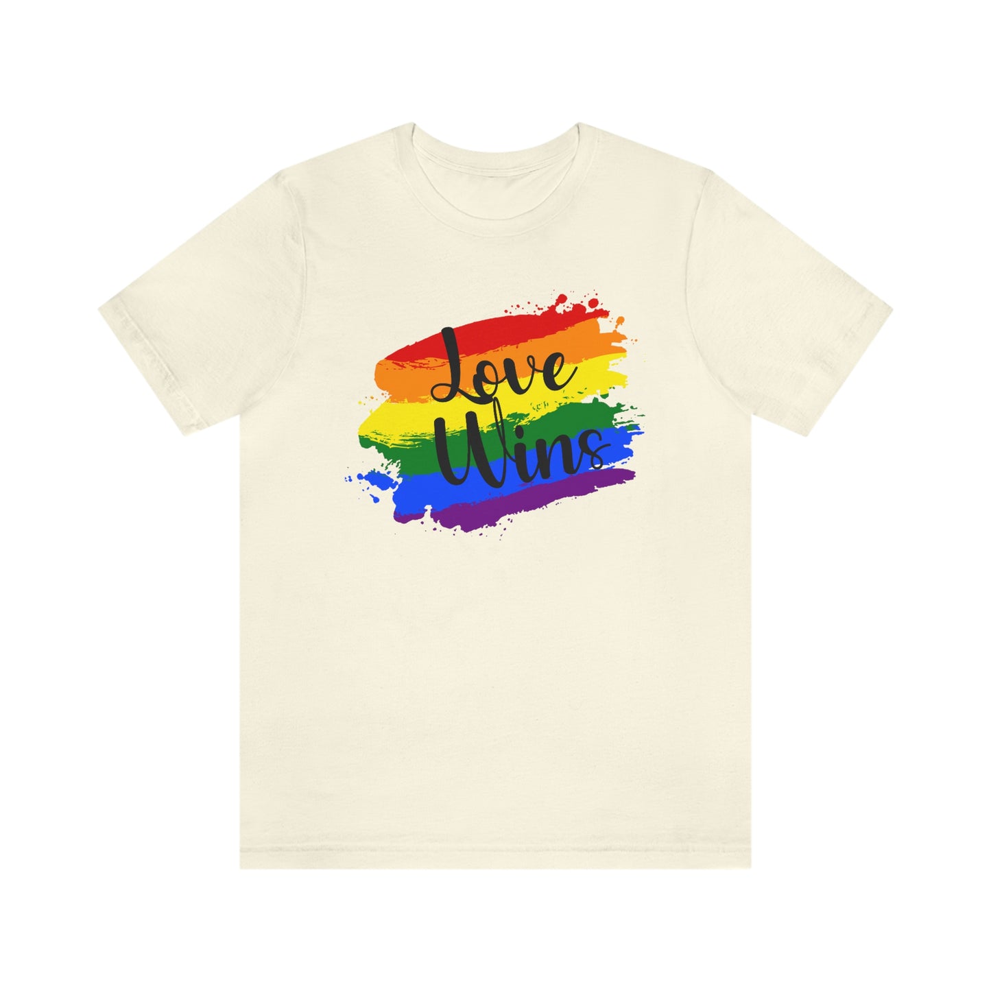 Love Wins LGBTQIA Print Unisex Jersey Short Sleeve Tee