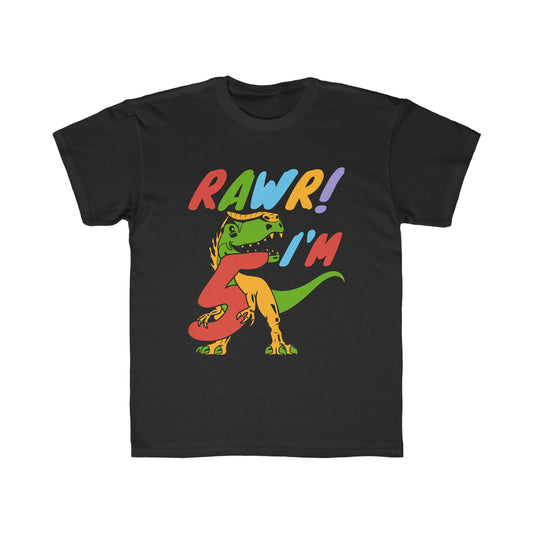 Rawr! I'm Five Kids Regular Fit Tee