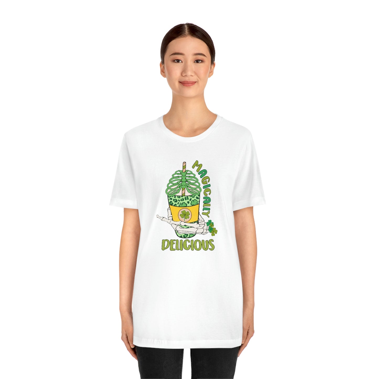 Magically Delicious Coffee Cup St. Patrick's Day Unisex Jersey Short Sleeve Tee