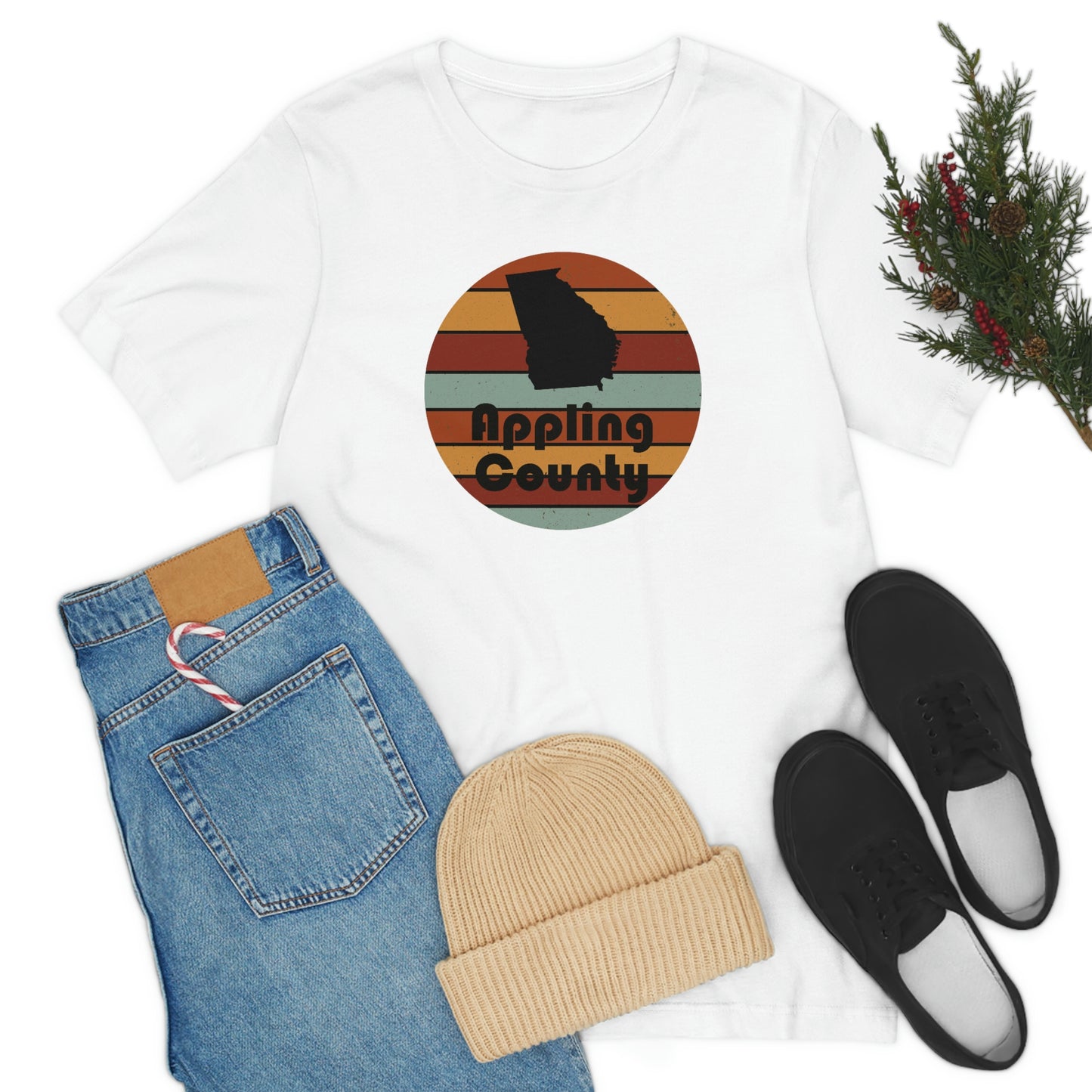Appling County Georgia Retro Sunset Unisex Jersey Short Sleeve Tee Tshirt T-shirt