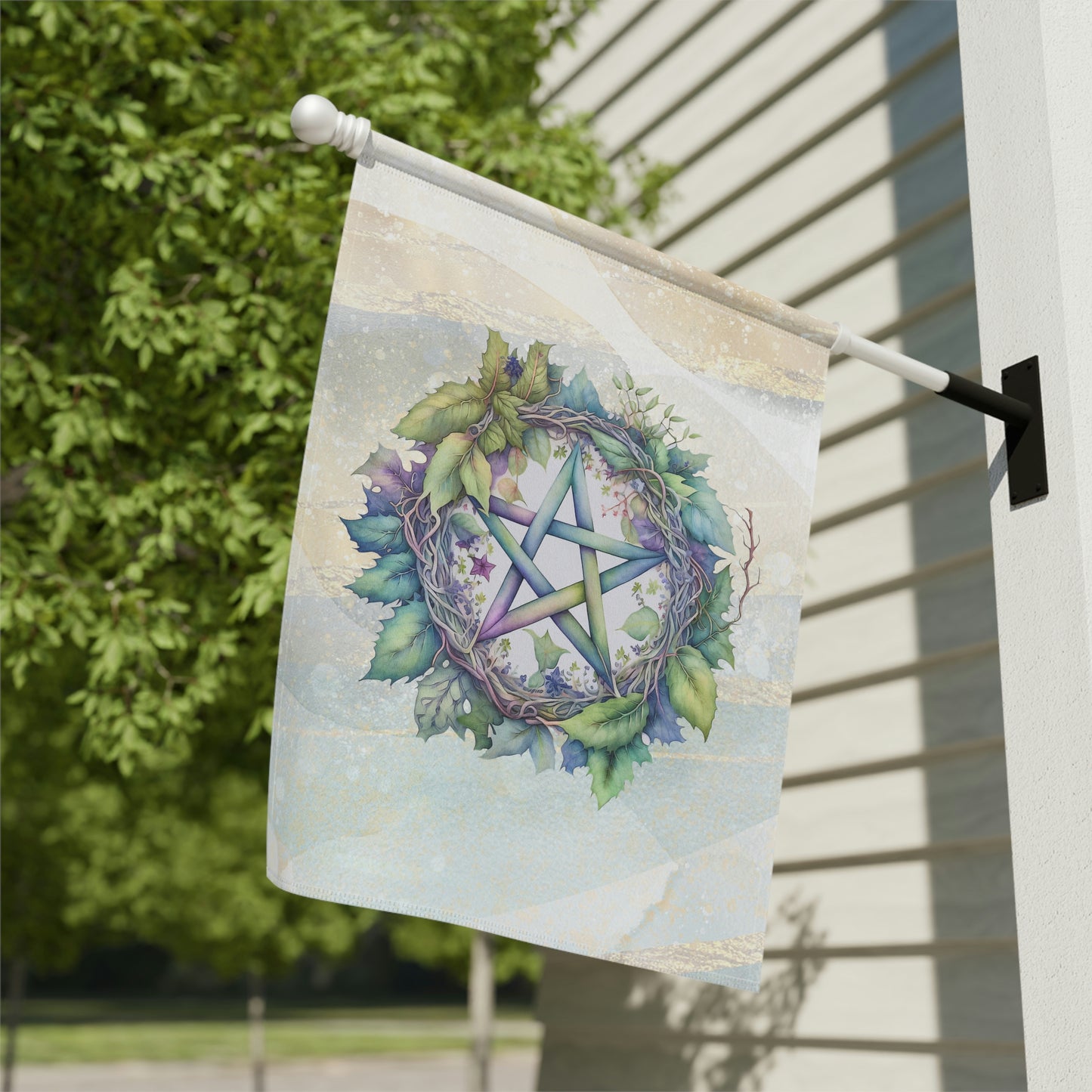 Spring Pentacle Watercolor Garden & House Banner