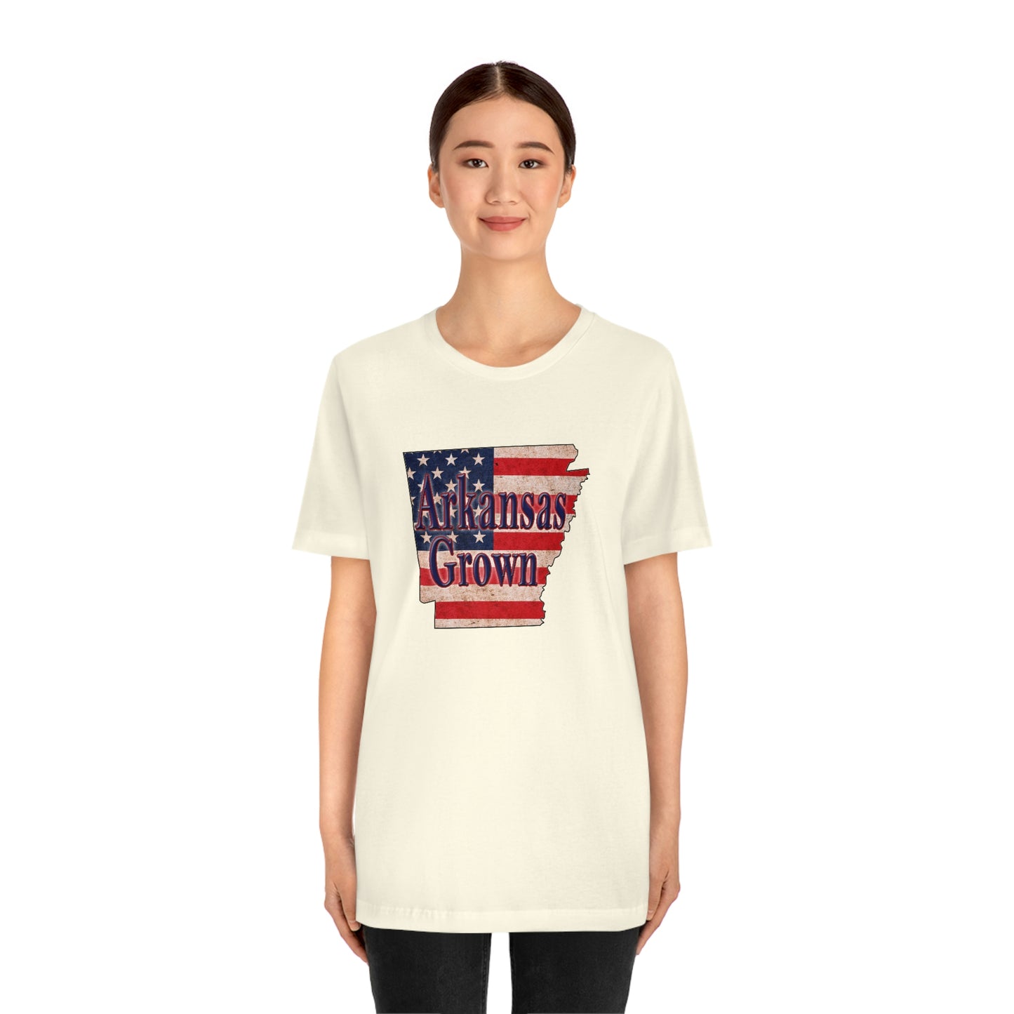 Arkansas Grown US Flag Unisex Jersey Short Sleeve Tee Tshirt T-shirt