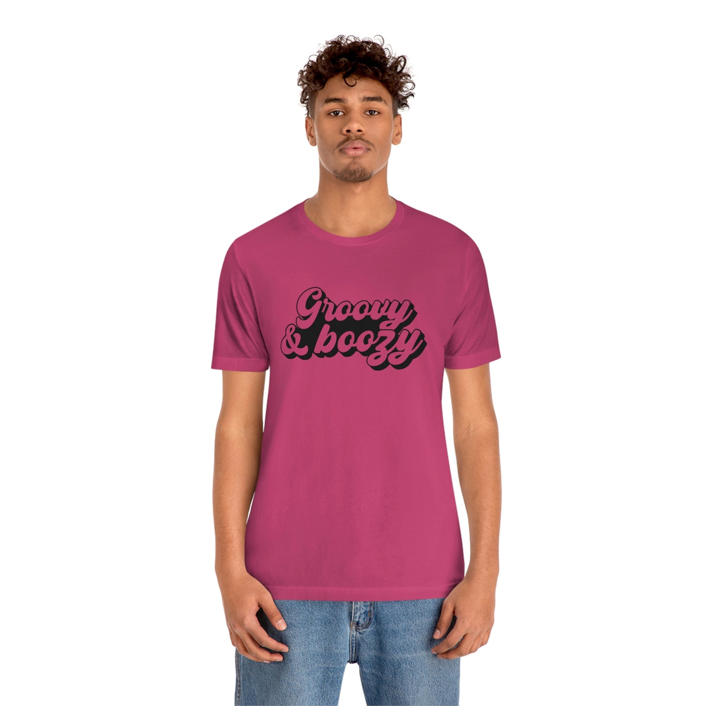 Groovy and Boozy Unisex Jersey Short Sleeve Tee