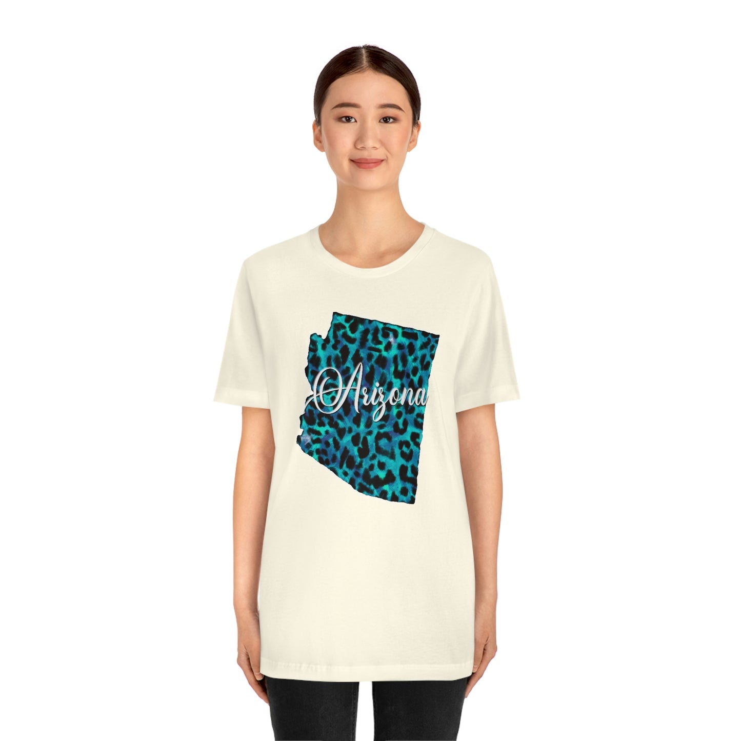 Arizona Blue Leopard Unisex Jersey Short Sleeve Tee Tshirt T-shirt