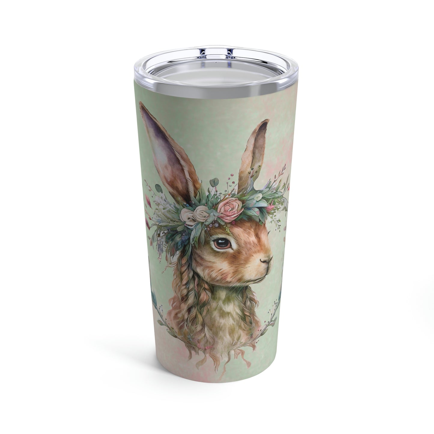 Spring Bunny Watercolor Tumbler 20oz