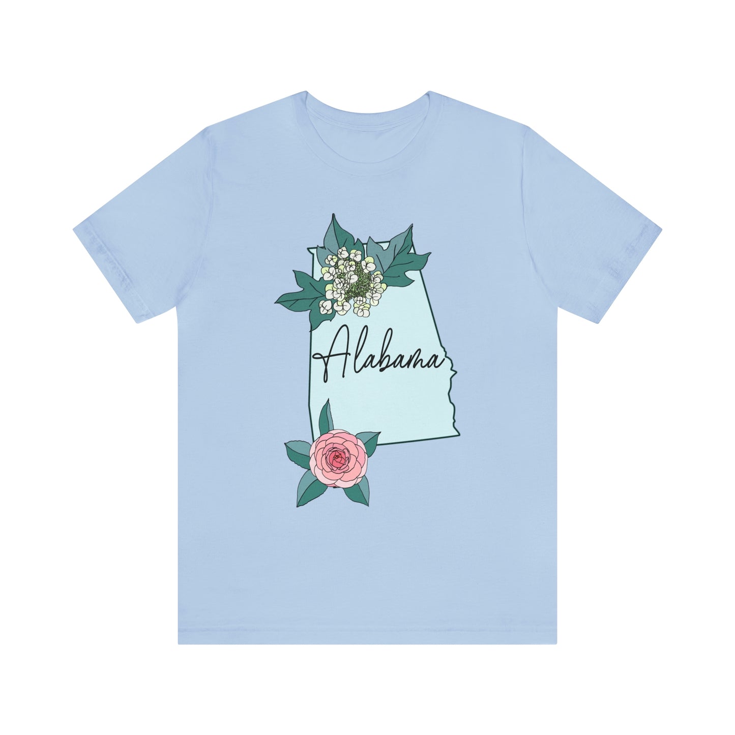 Alabama State Flower Short Sleeve T-shirt