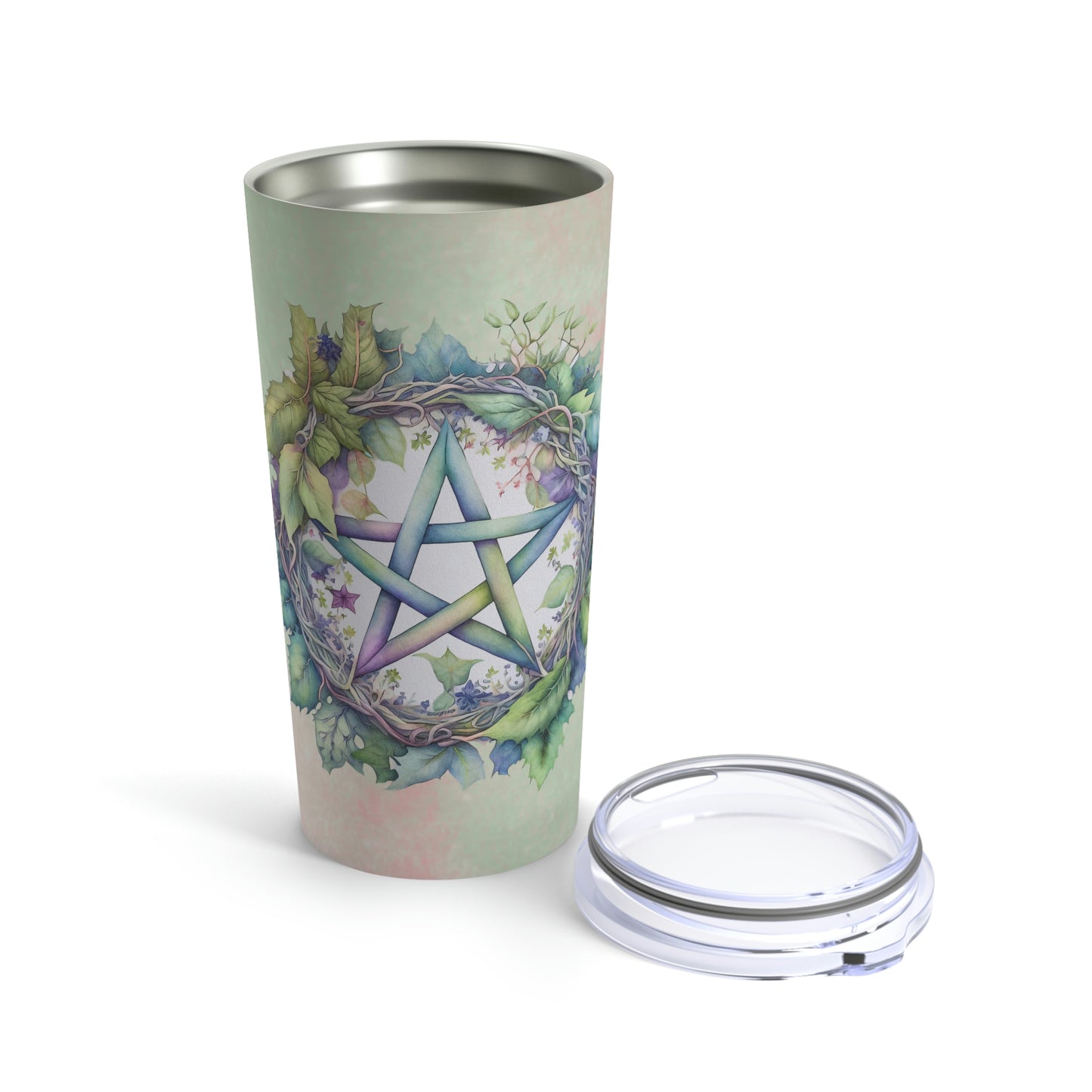 Spring Flower Pentacle Watercolor Tumbler 20oz