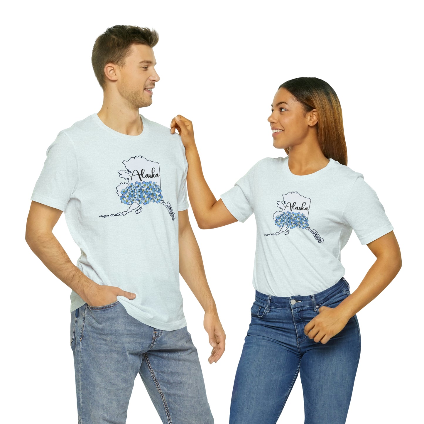 Alaska State Flower Short Sleeve T-shirt