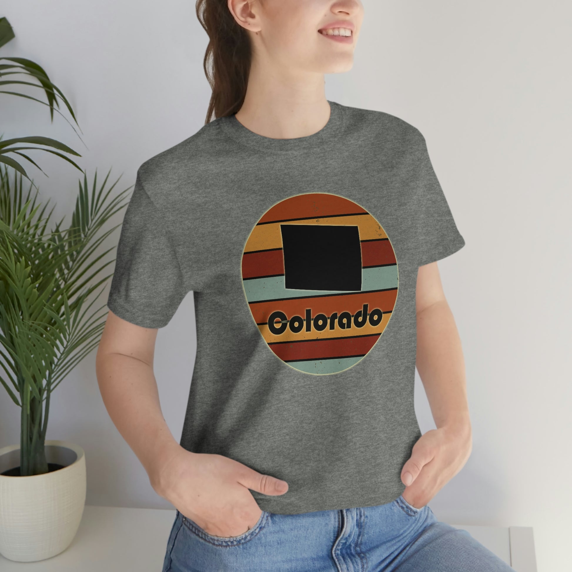 Colorado Retro Sunset Unisex Jersey Short Sleeve Tee Tshirt T-shirt