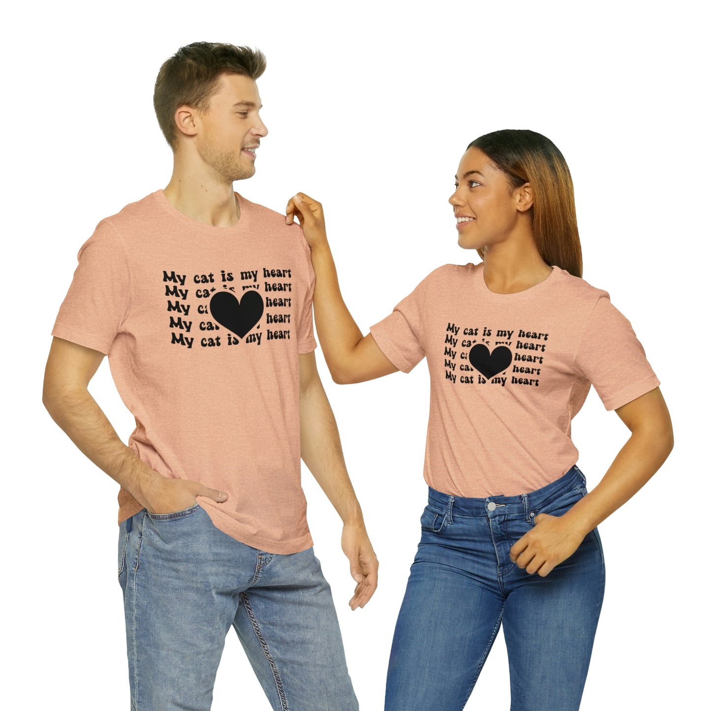My Cat is My Heart Short Sleeve T-shirt