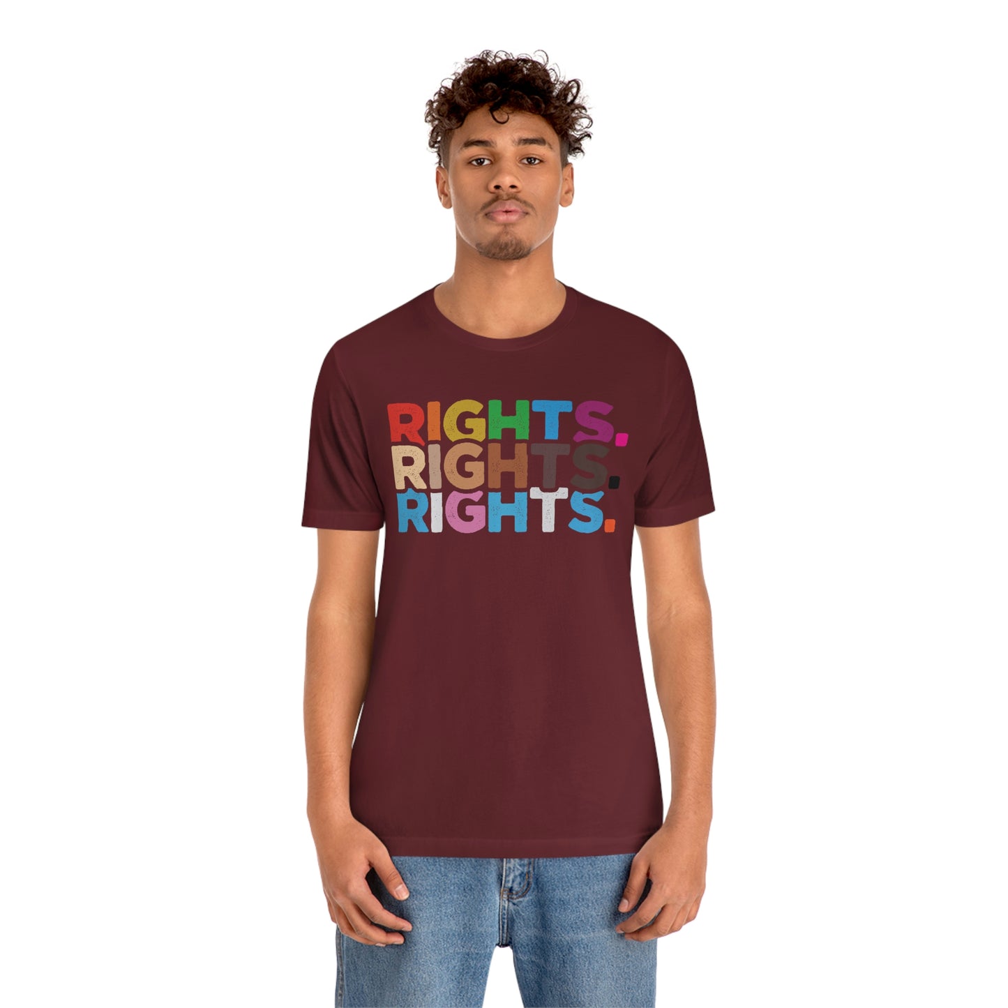 Rights. Rights. Rights. LGBTQIA Unisex Jersey Short Sleeve Tee