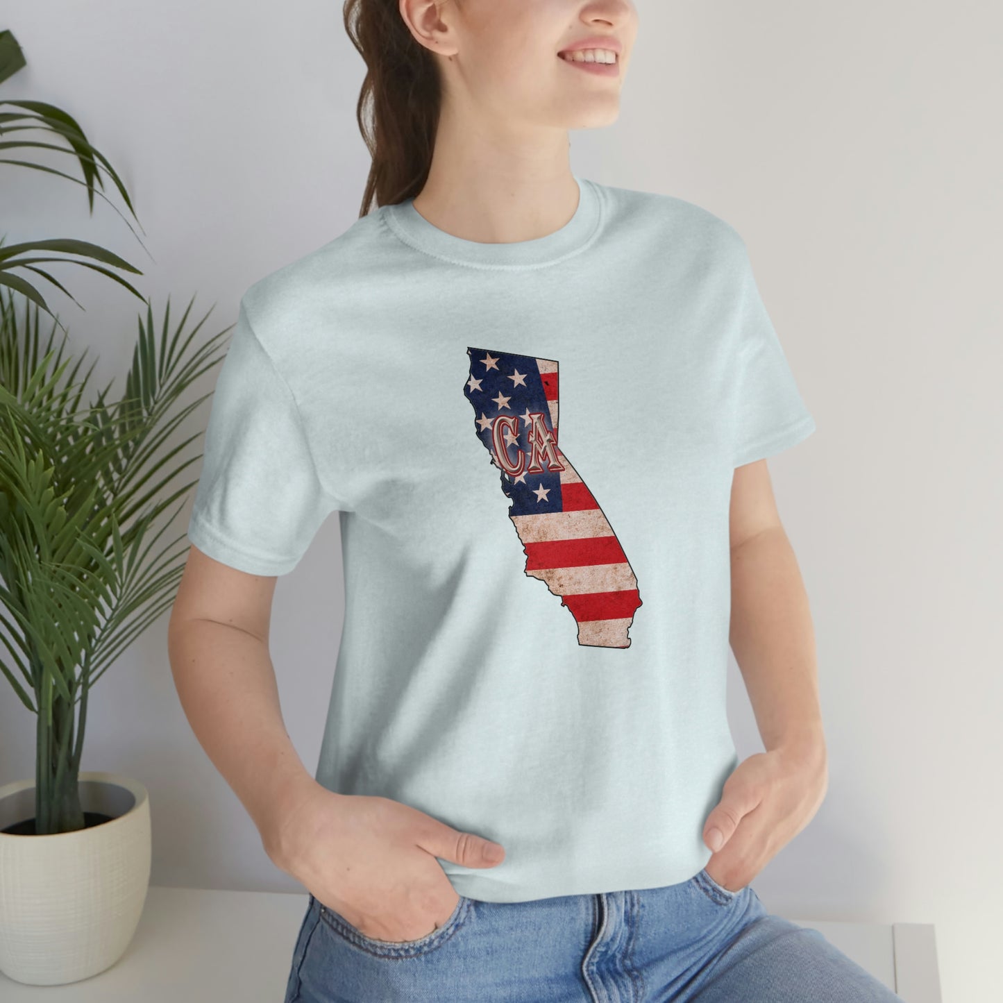 California US Flag Unisex Jersey Short Sleeve Tee Tshirt T-shirt