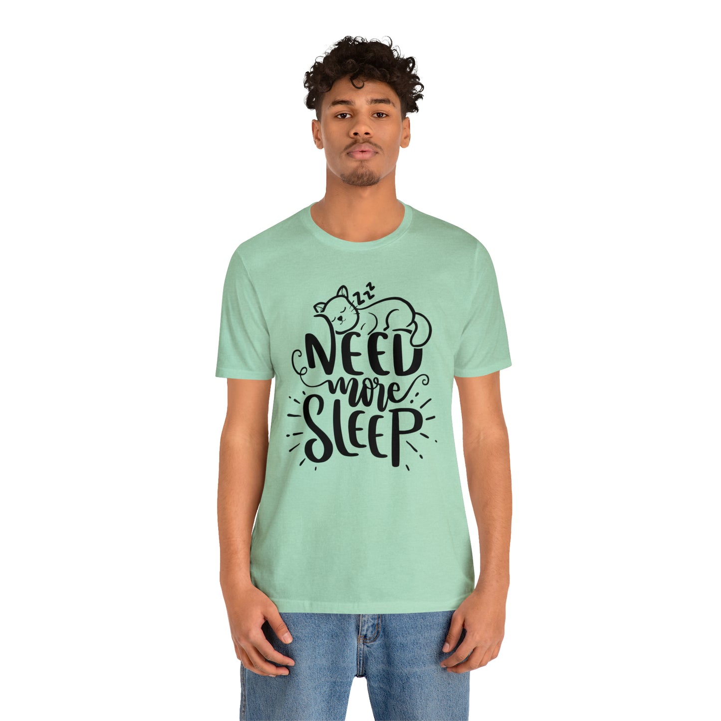 Need More Sleep Cat Short Sleeve T-shirt