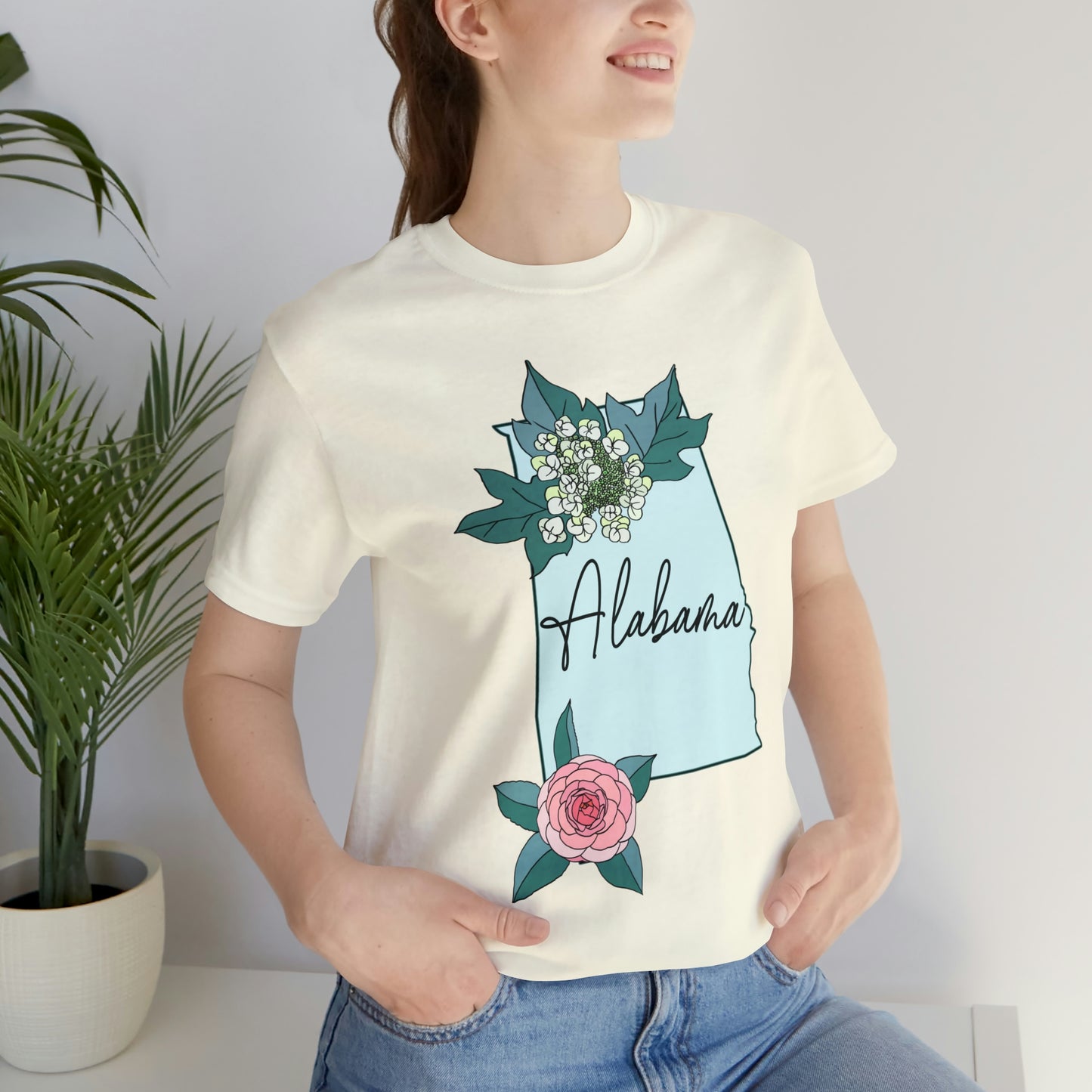 Alabama State Flower Short Sleeve T-shirt