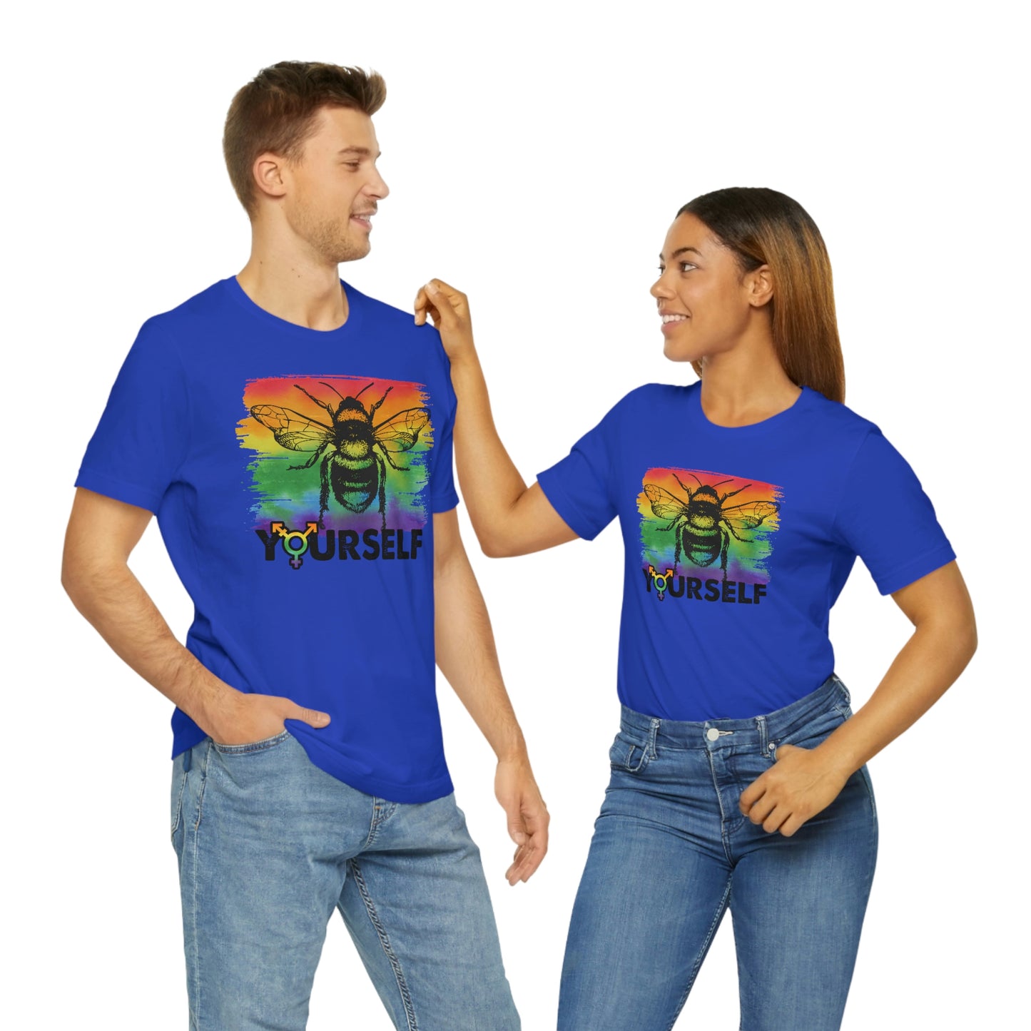 Bee Yourself LGBTQIA Print Unisex Jersey Short Sleeve Tee