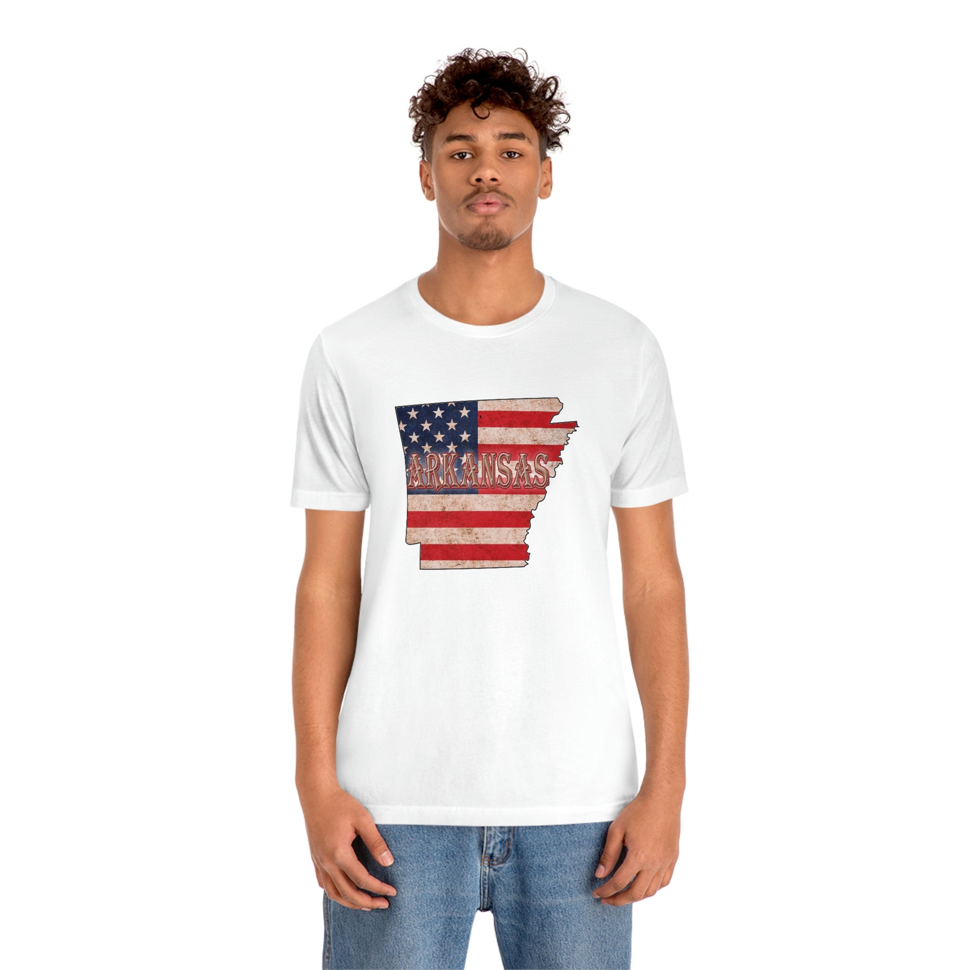 Arkansas AR US Flag Unisex Jersey Short Sleeve Tee Tshirt T-shirt