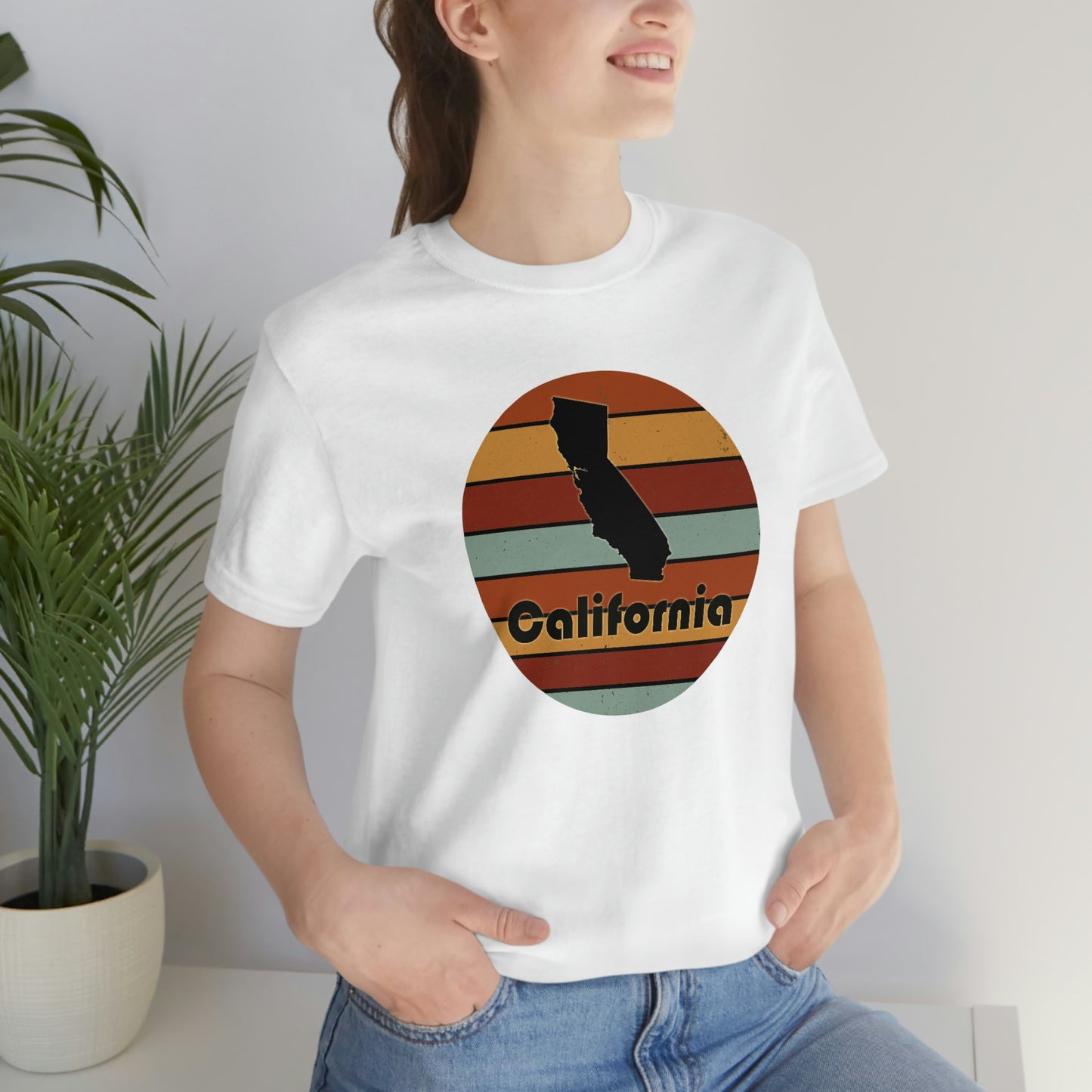 California Retro Sunset Unisex Jersey Short Sleeve Tee Tshirt T-shirt