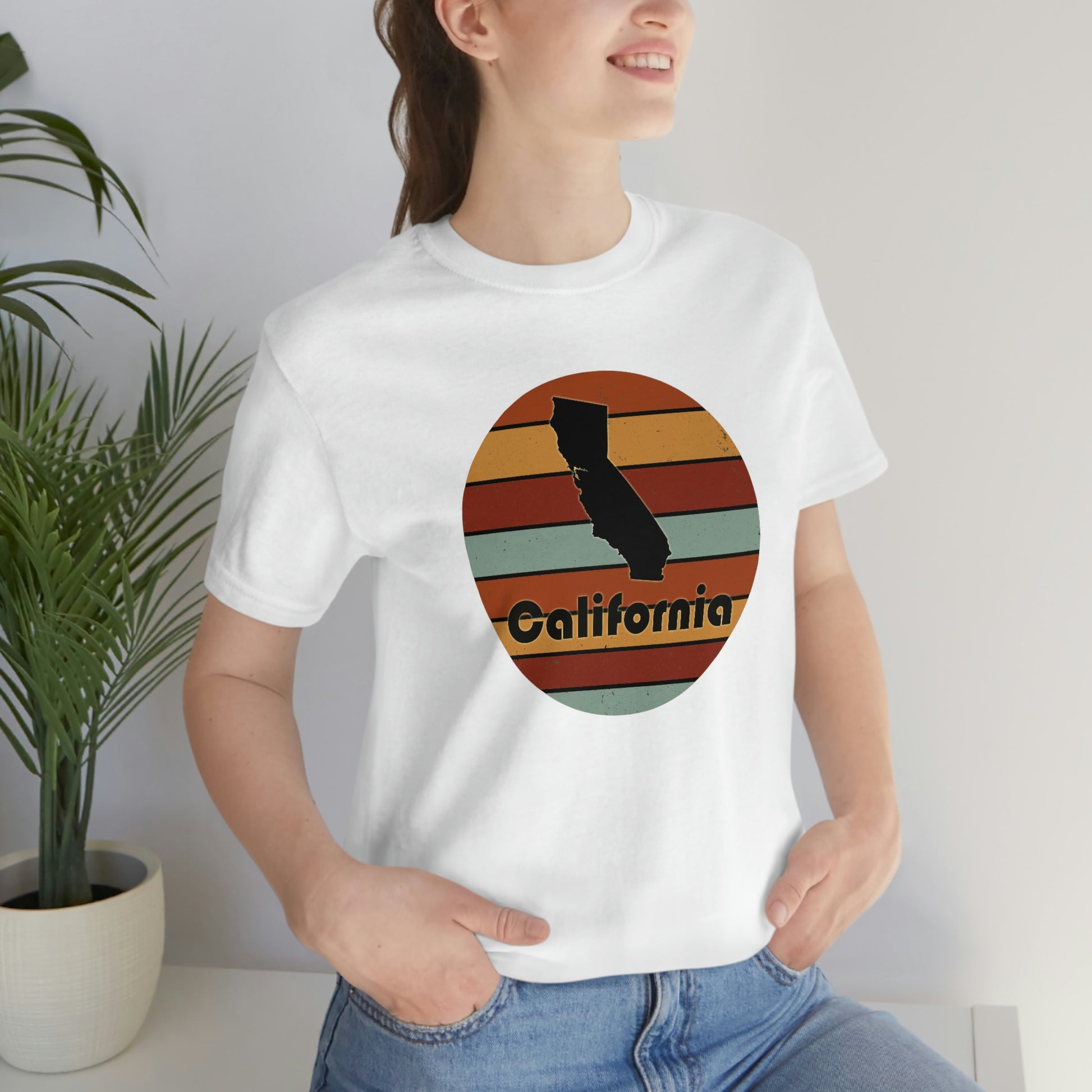 California Retro Sunset Unisex Jersey Short Sleeve Tee Tshirt T-shirt