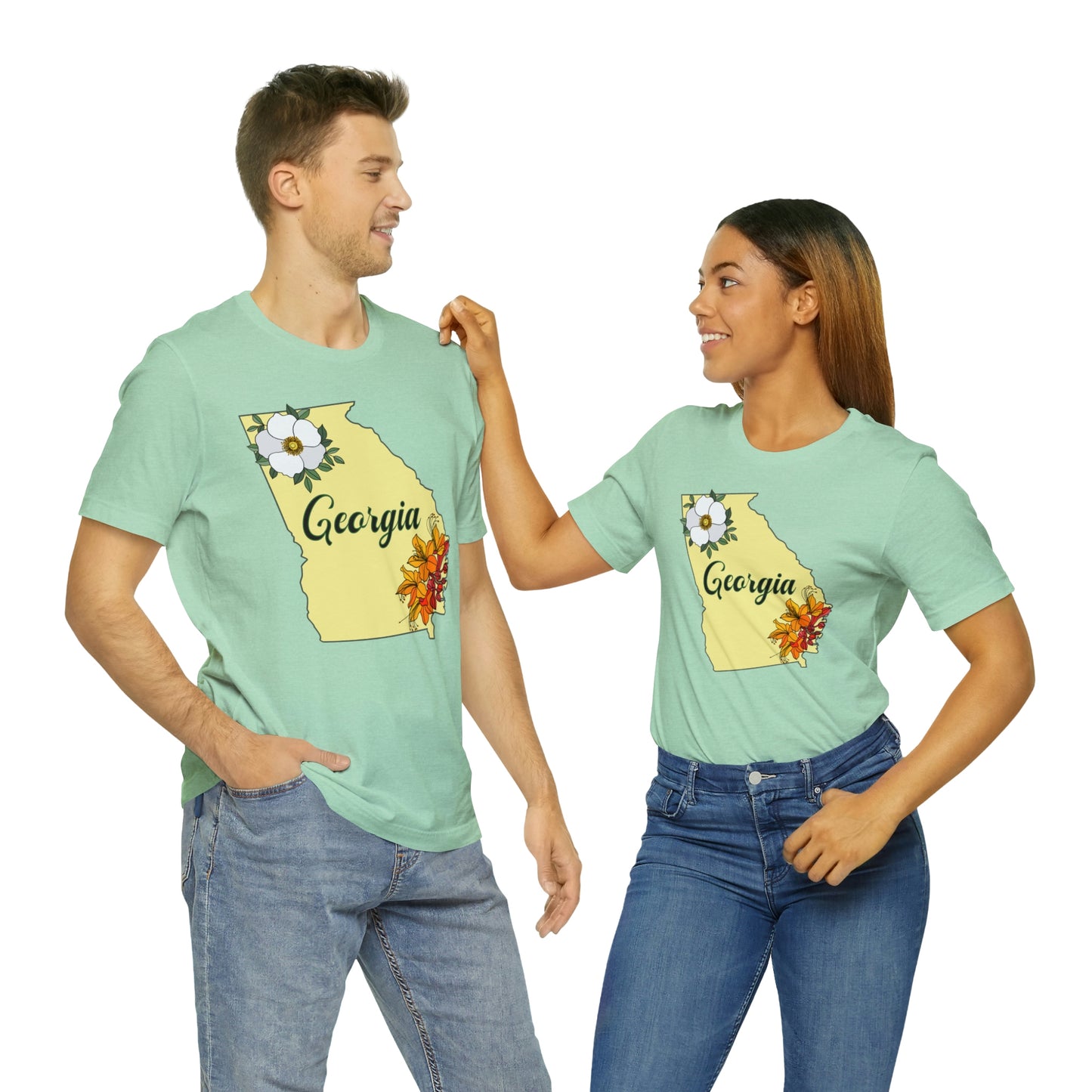 Georgia State Flower Short Sleeve T-shirt