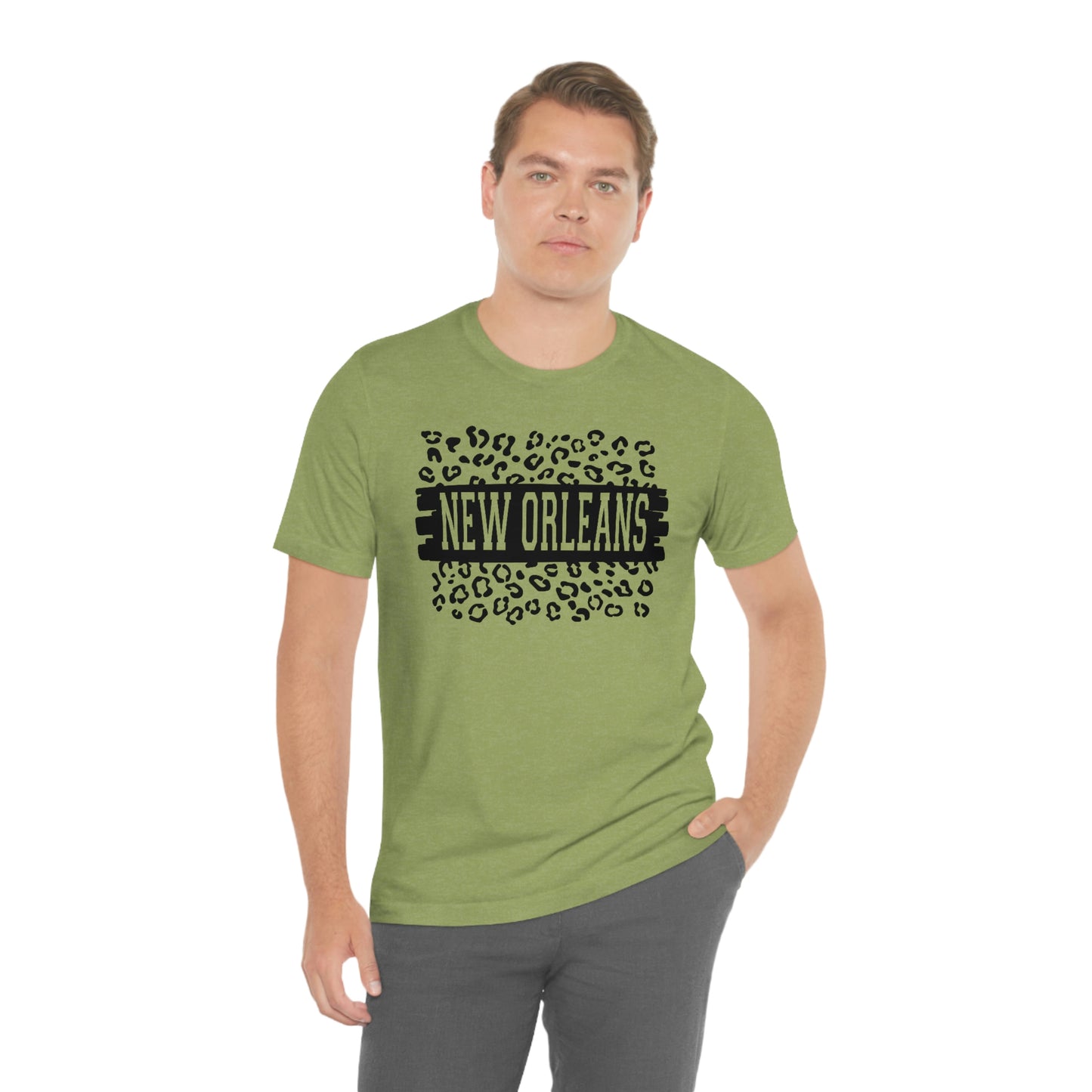 New Orleans Leopard Print Short Sleeve T-shirt