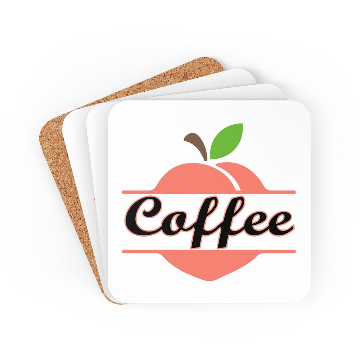 Coffee Georgia Corkwood Coaster Set