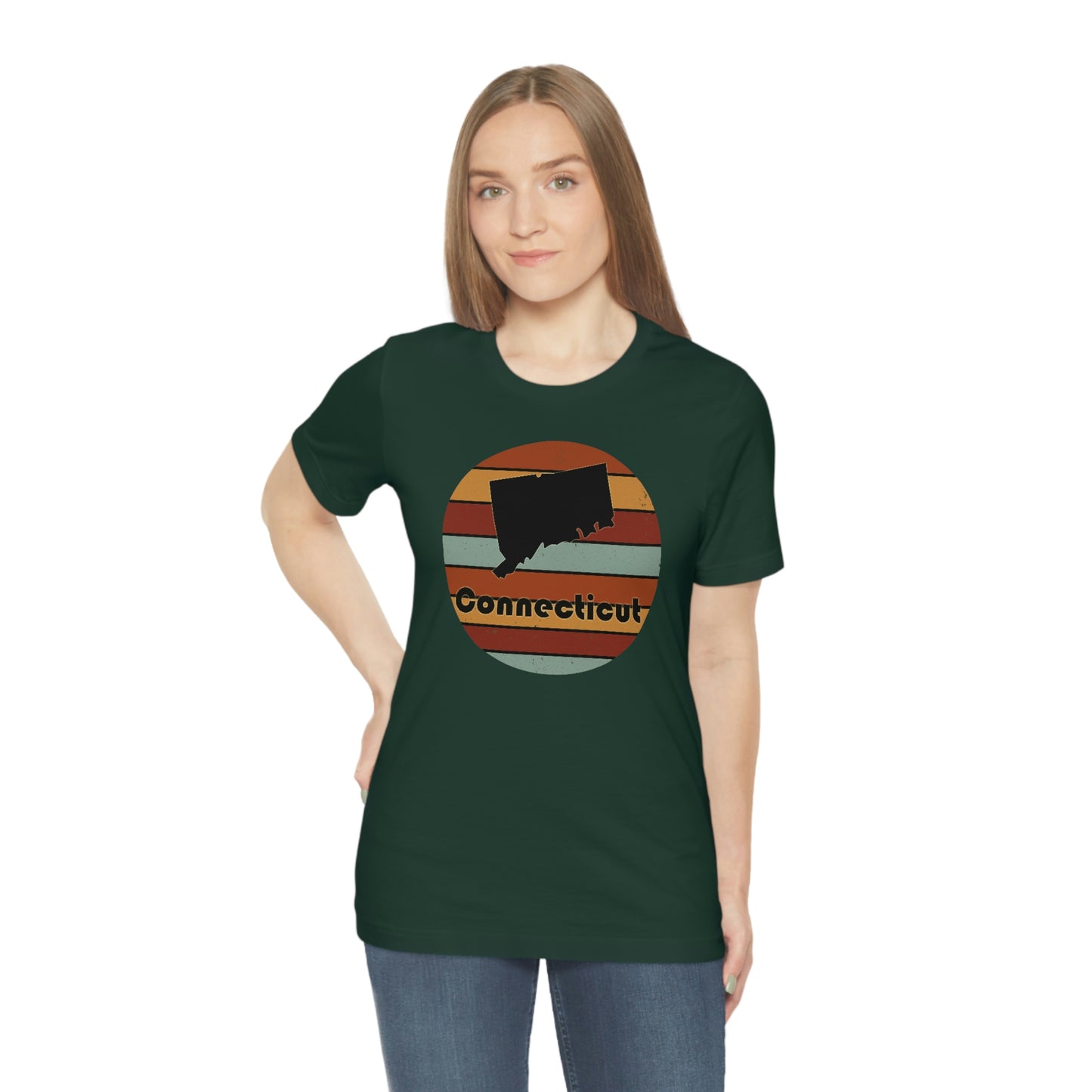 Connecticut Retro Sunset Short Sleeve  T-shirt