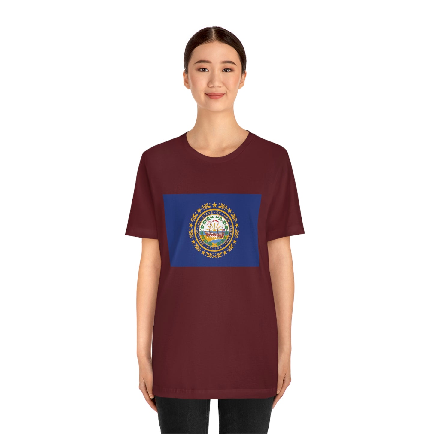 New Hampshire Flag Unisex Jersey Short Sleeve Tee Tshirt T-shirt