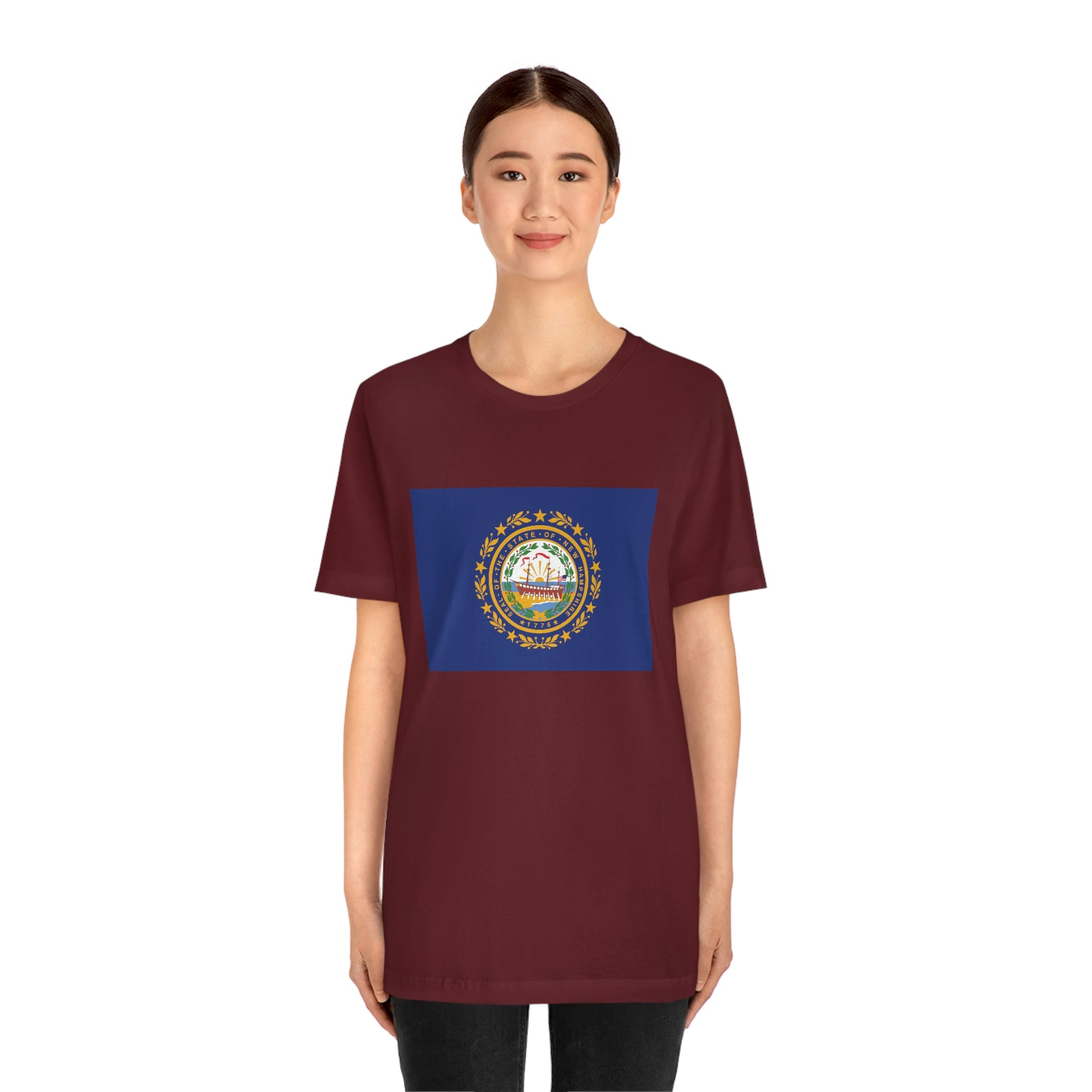 New Hampshire Flag Unisex Jersey Short Sleeve Tee Tshirt T-shirt