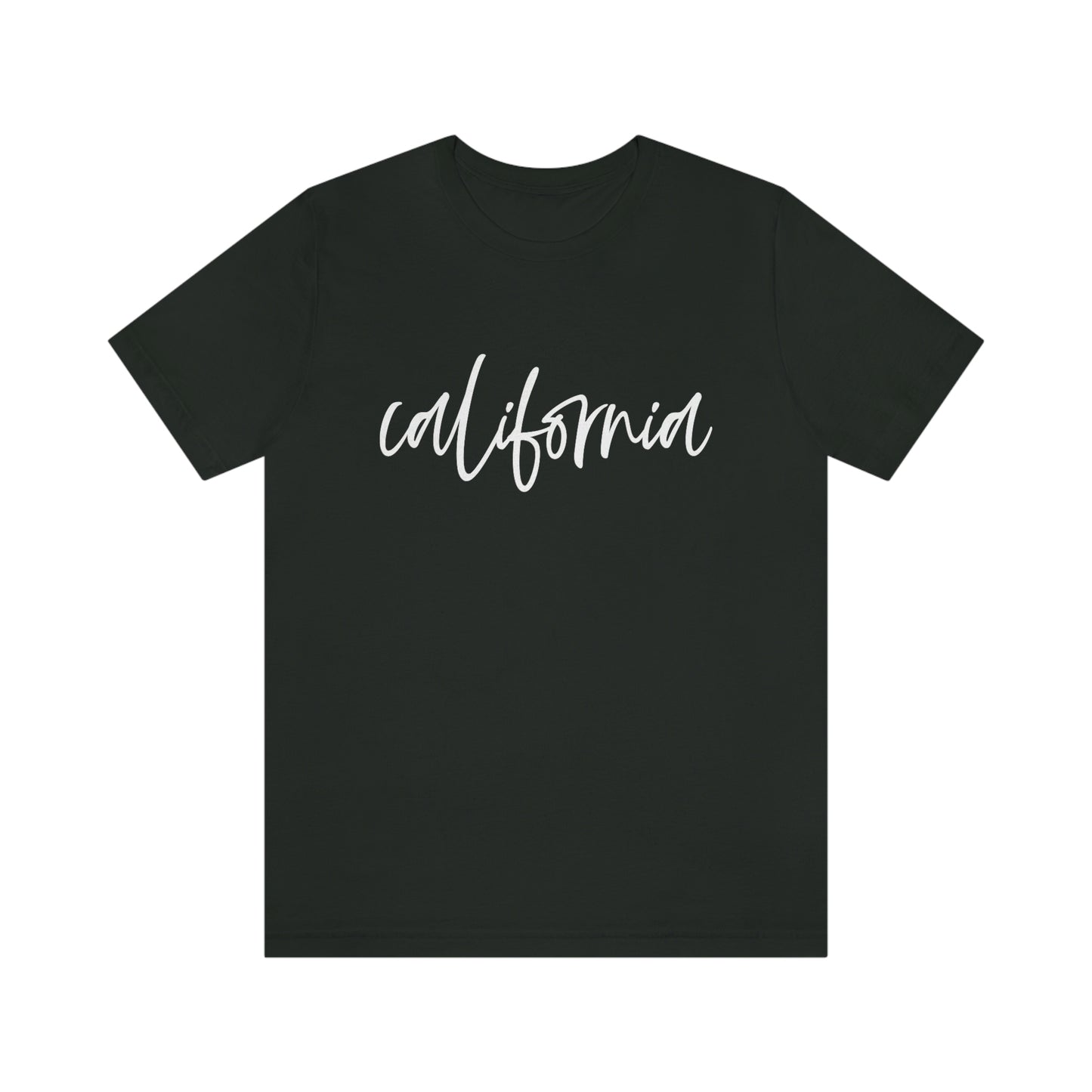 California White Script Unisex Jersey Short Sleeve T-shirt