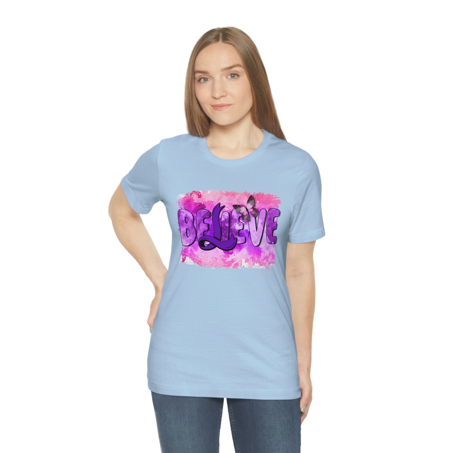 Believe Print Unisex Jersey Short Sleeve Tee