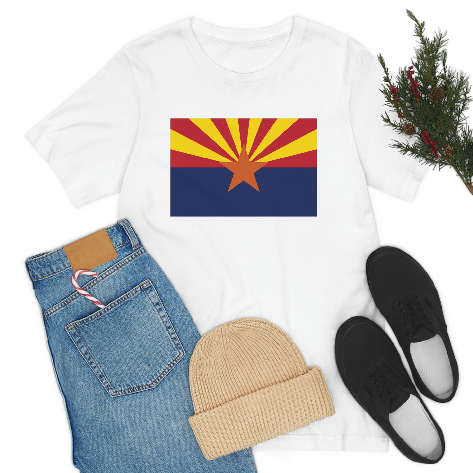 Arizona Flag Unisex Jersey Short Sleeve Tee Tshirt T-shirt