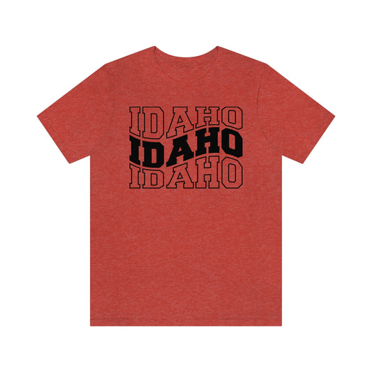 Idaho Varsity Letters Wavy Short Sleeve T-shirt