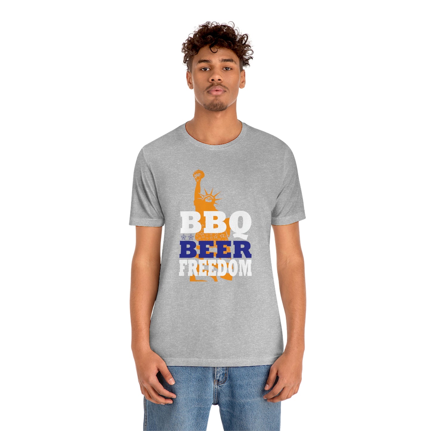 BBQ Beer Freedom Unisex Jersey Short Sleeve Tee