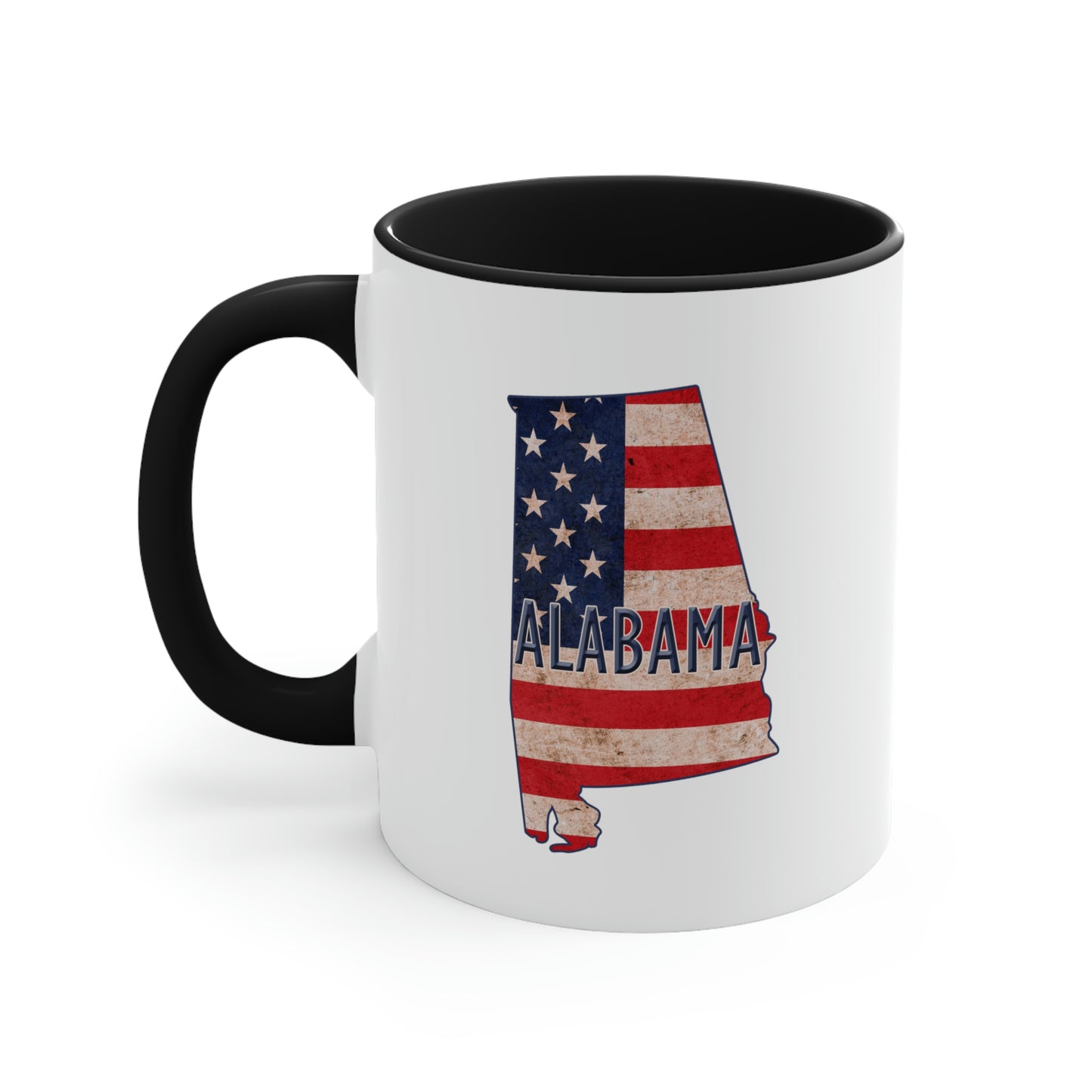 Alabama US Flag Accent Coffee Mug 11oz