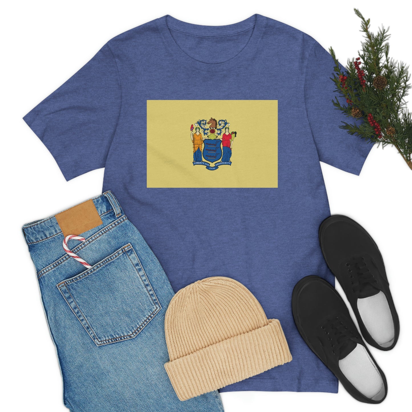 New Jersey Flag Unisex Jersey Short Sleeve Tee Tshirt T-shirt